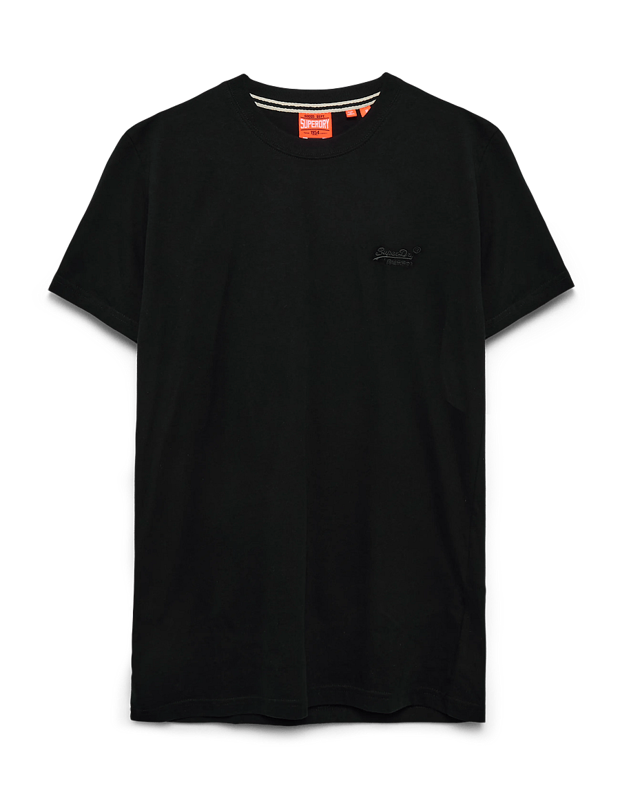 Superdry - ESSENTIAL LOGO EMB TEE - short-sleeved t-shirts - black/black - 1