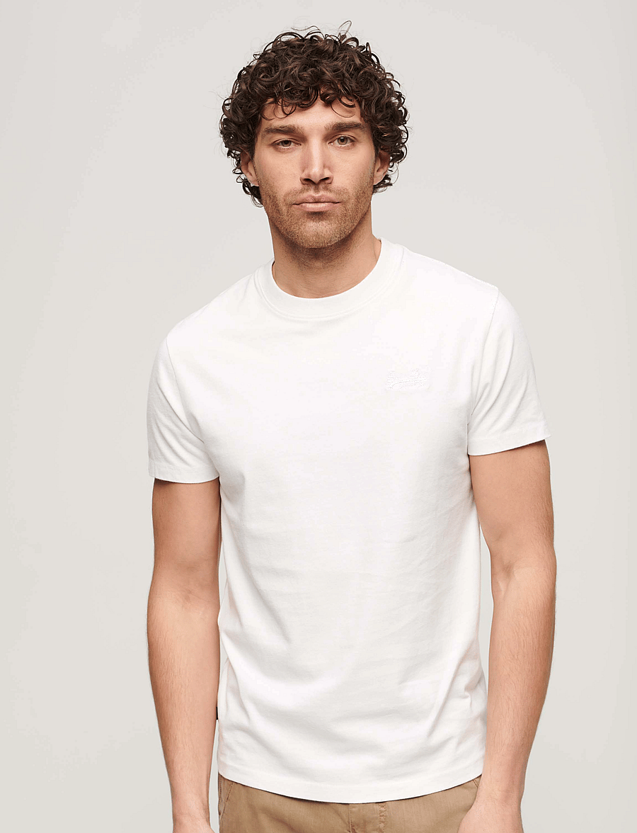 Superdry - ESSENTIAL LOGO EMB TEE - short-sleeved t-shirts - optic/optic - 0