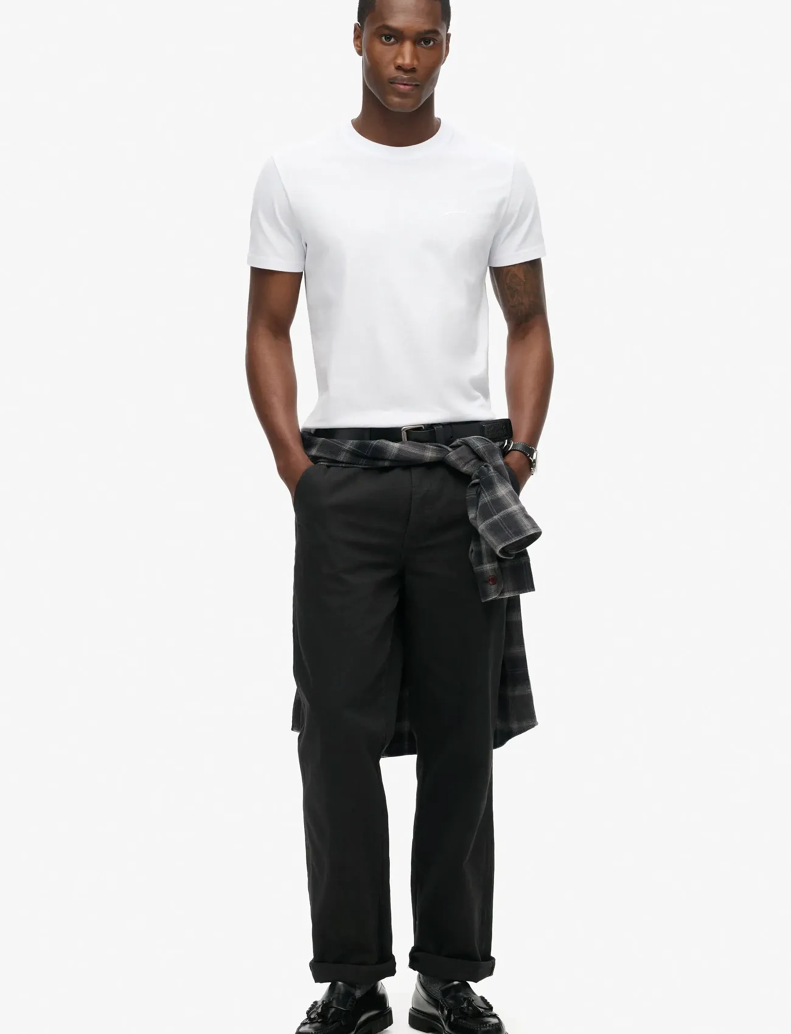 Superdry - ESSENTIAL LOGO EMB TEE - laveste priser - optic/optic - 4