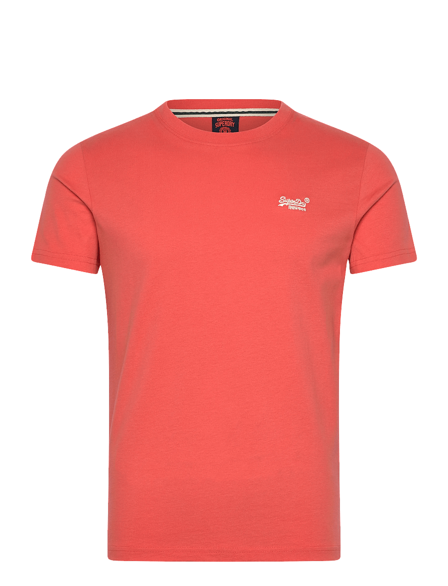Superdry - ESSENTIAL LOGO EMB TEE - short-sleeved t-shirts - sunburst coral - 1
