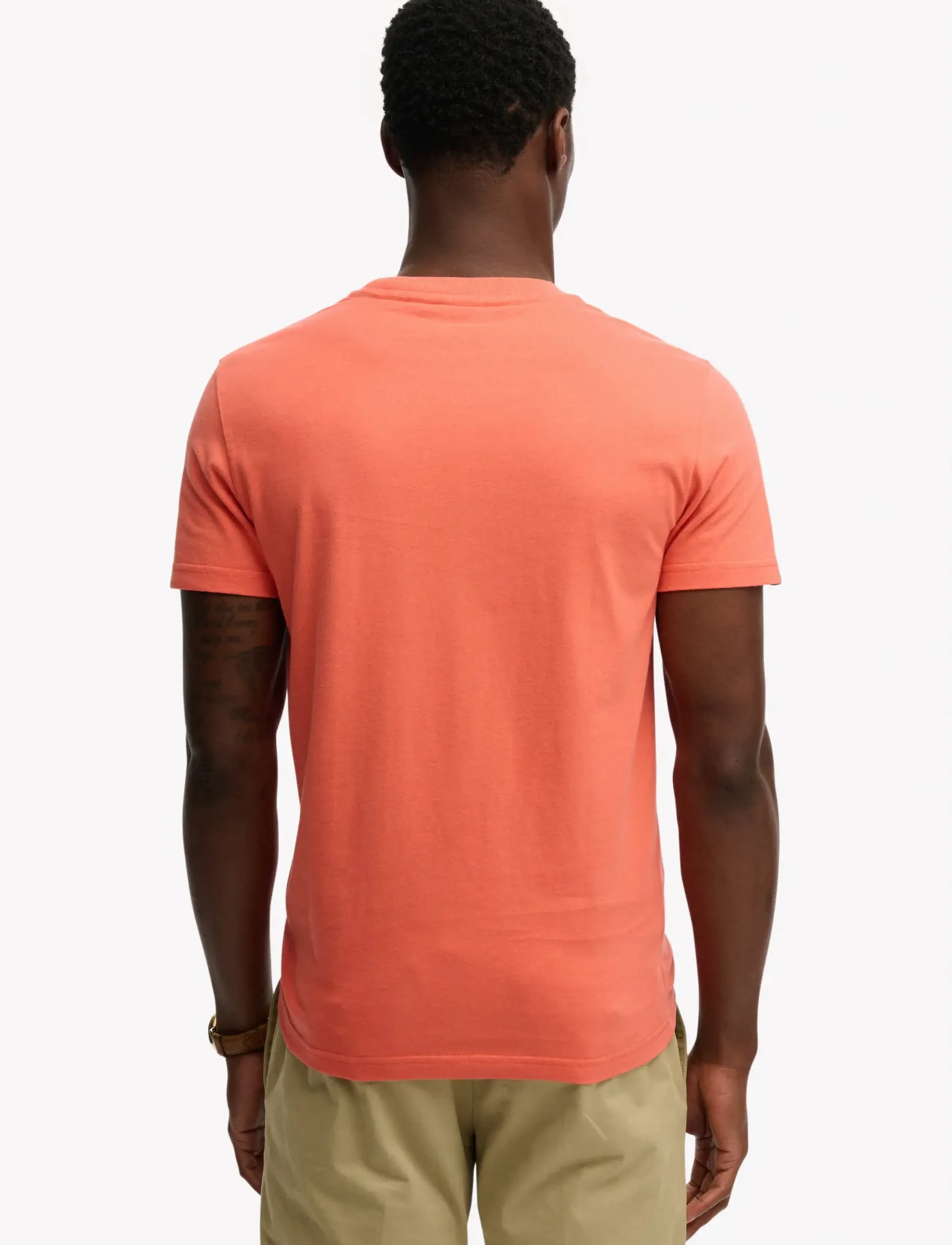 Superdry - ESSENTIAL LOGO EMB TEE - die niedrigsten preise - sunburst coral - 5