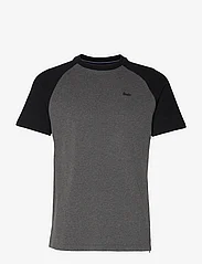 Superdry - VINTAGE BASEBALL TEE - marškinėliai trumpomis rankovėmis - rich charcoal marl/black - 1