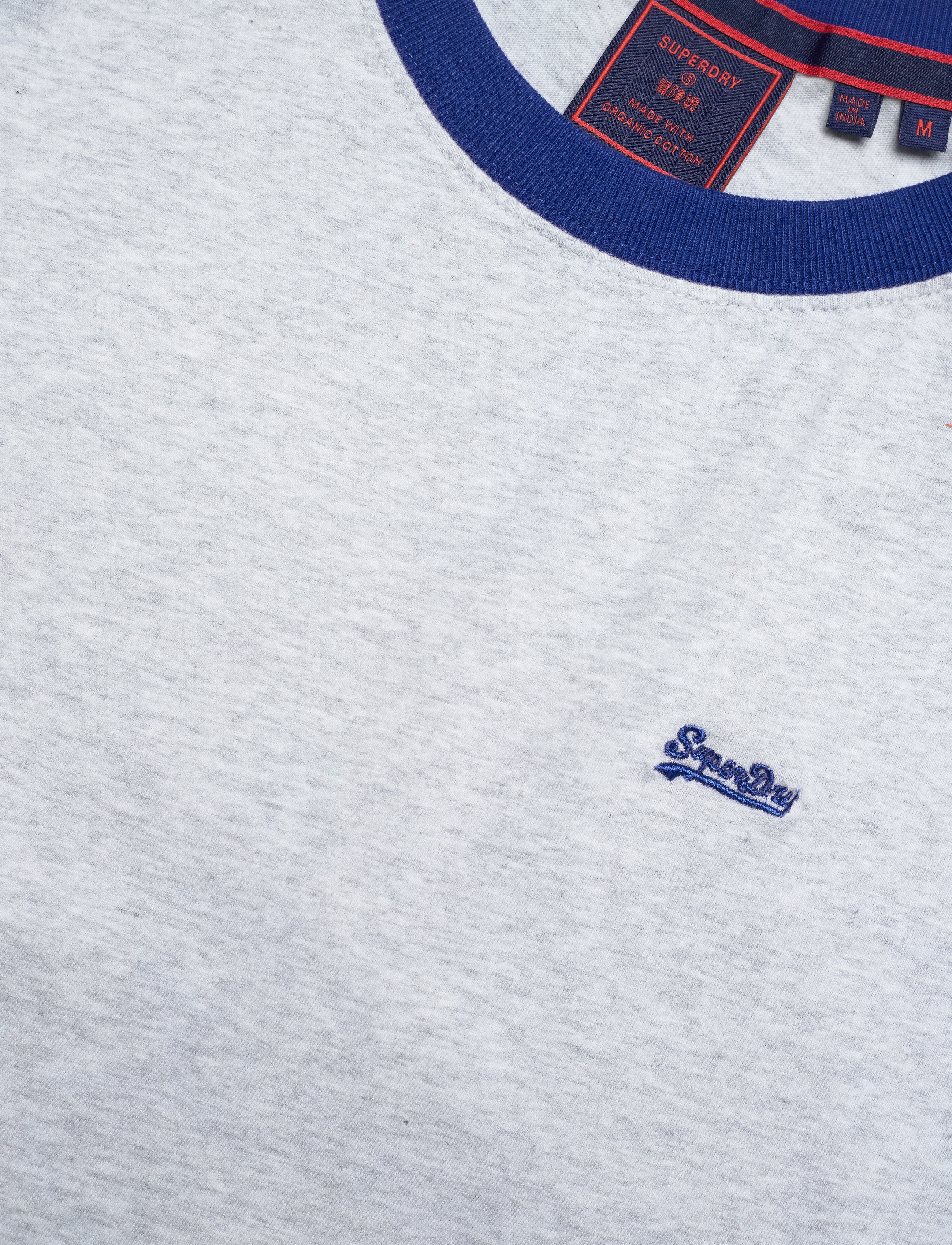 Superdry - VINTAGE BASEBALL TEE - glacier grey marl/regal blue - 3