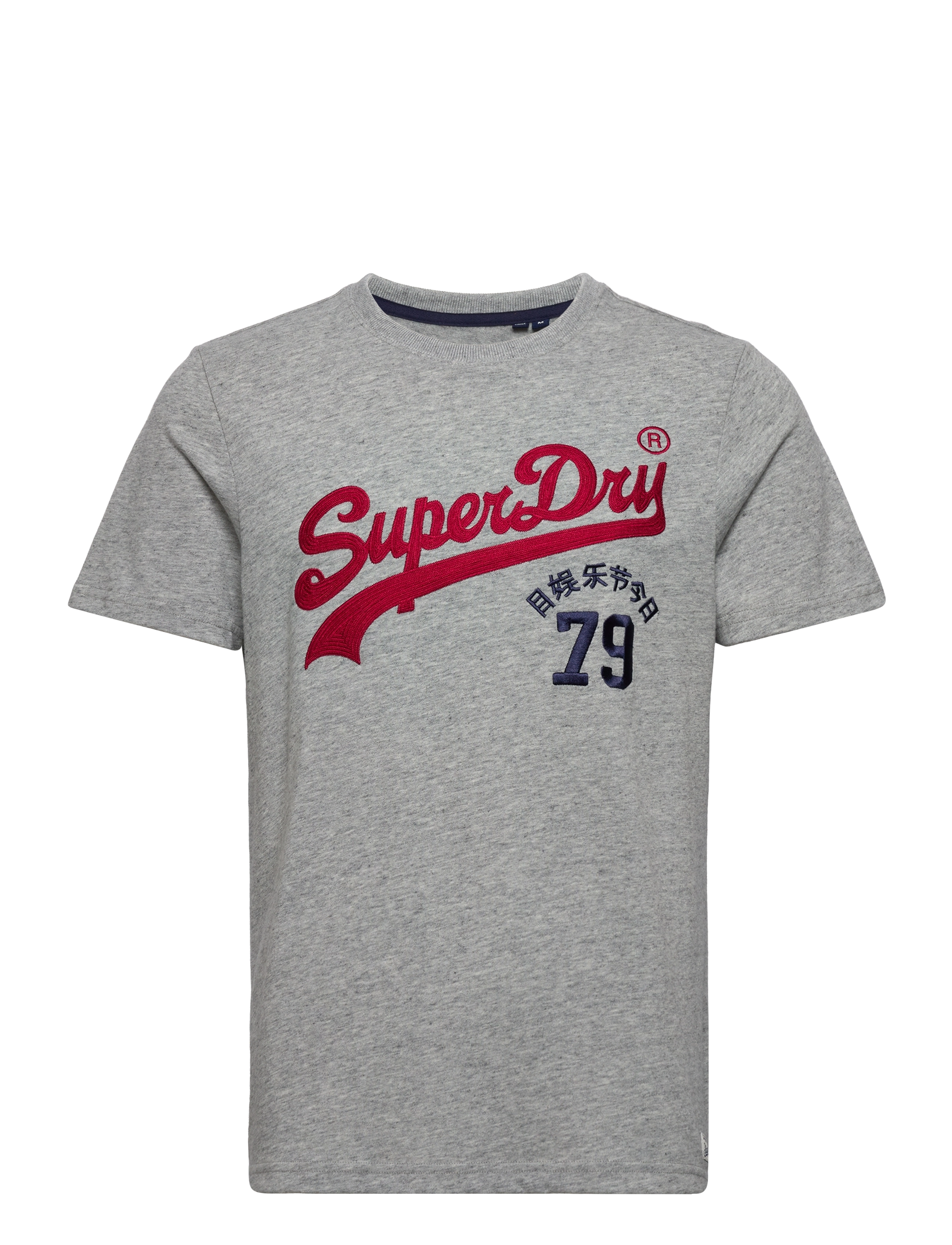 Superdry - VINTAGE VL INTEREST TEE - athletic grey marl - 0