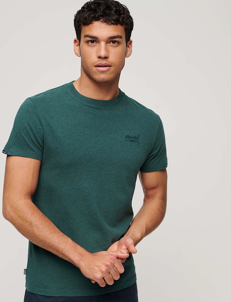 Superdry - ESSENTIAL TRIPLE PACK T-SHIRT - buckgreenmrl/nvymrl/noosgrymrl - 0
