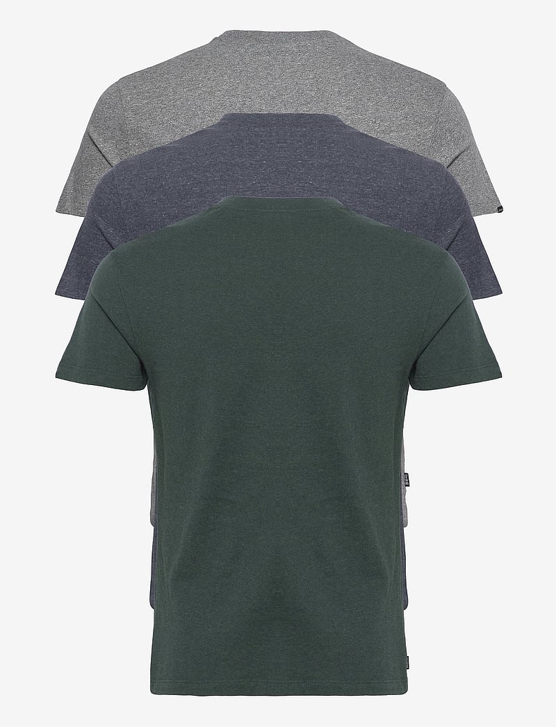 Superdry - ESSENTIAL TRIPLE PACK T-SHIRT - buckgreenmrl/nvymrl/noosgrymrl - 3