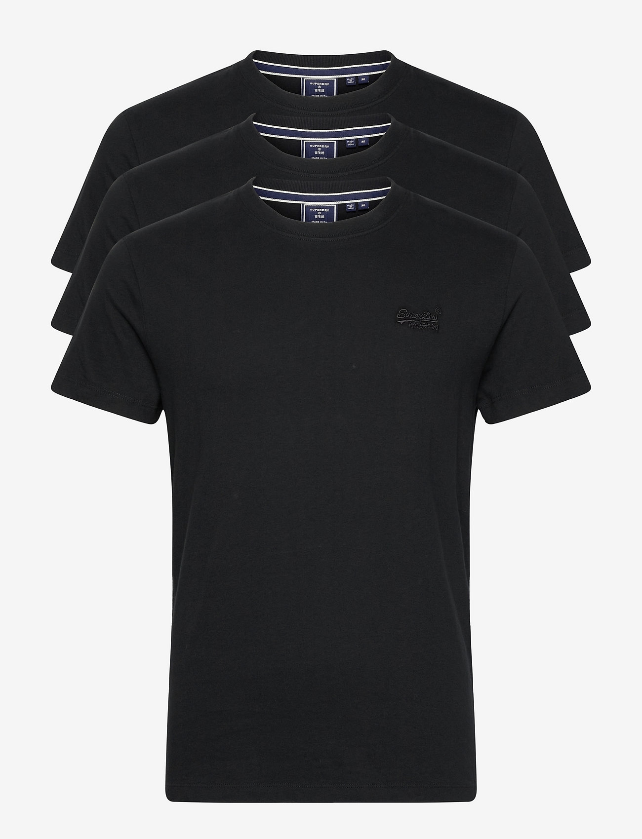 Superdry - ESSENTIAL TRIPLE PACK T-SHIRT - basic t-shirts - black black - 0