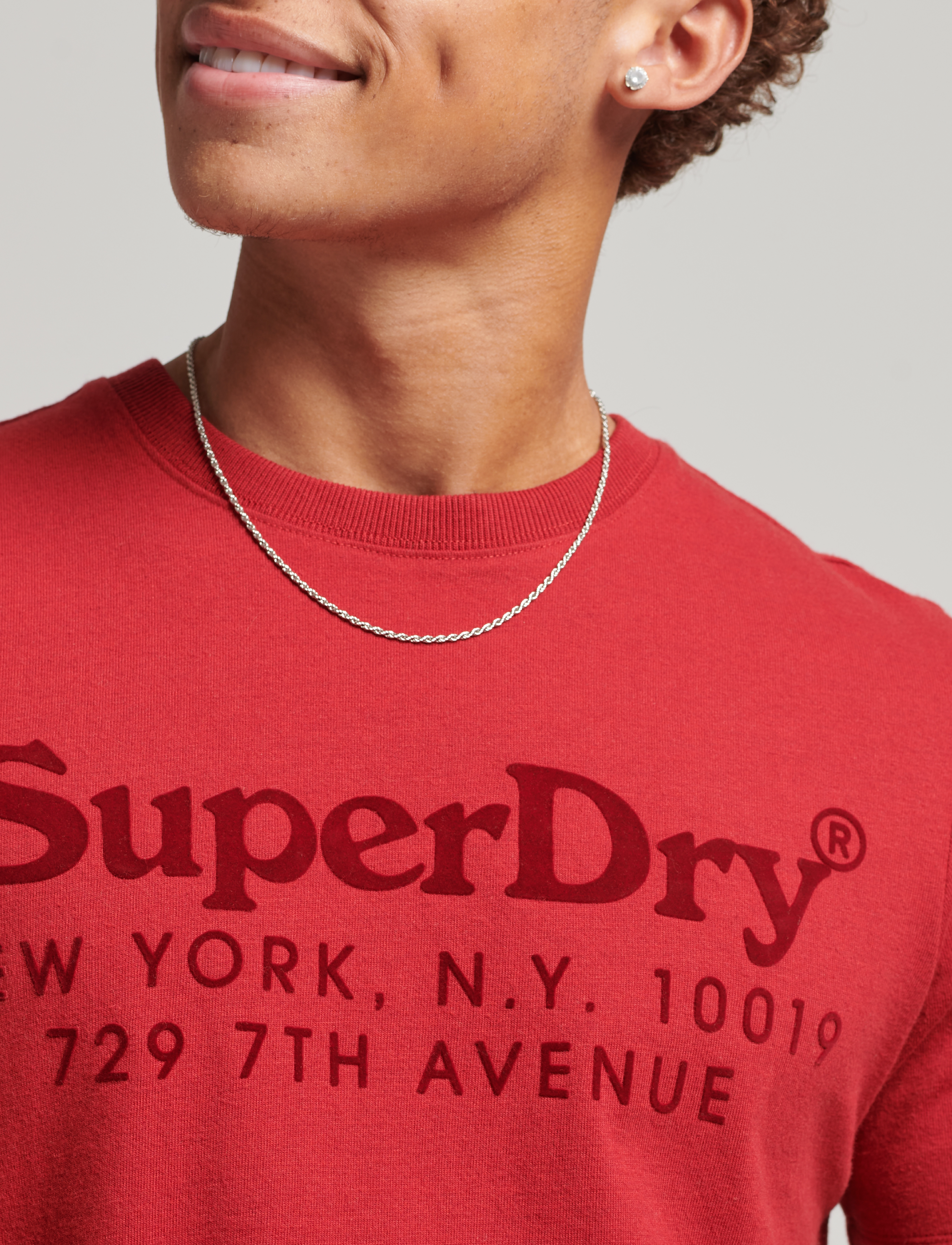 Superdry - VINTAGE VENUE TONAL TEE - rich red marl - 4