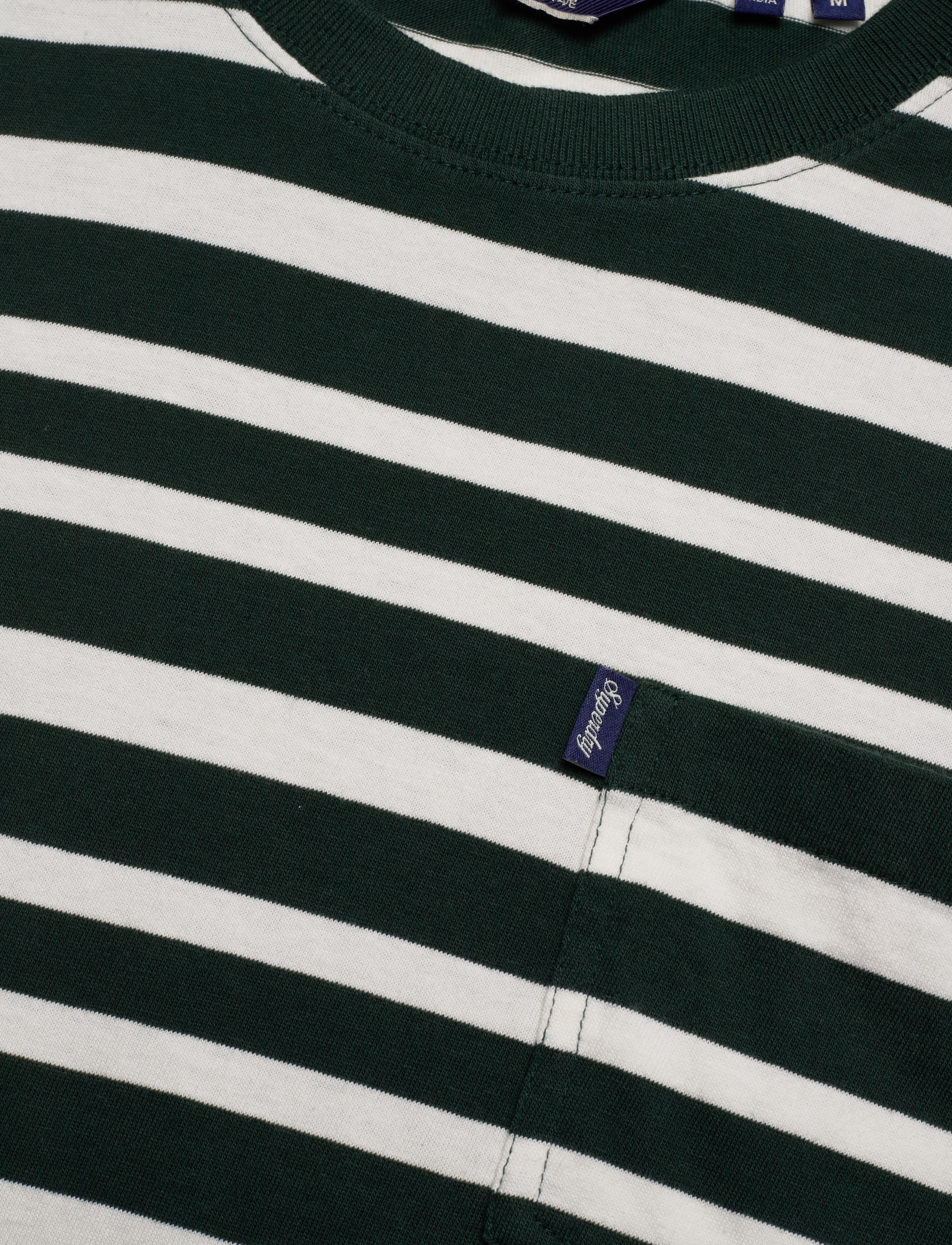 Superdry - VINTAGE STRIPE TEE - enamel green/ecru - 2