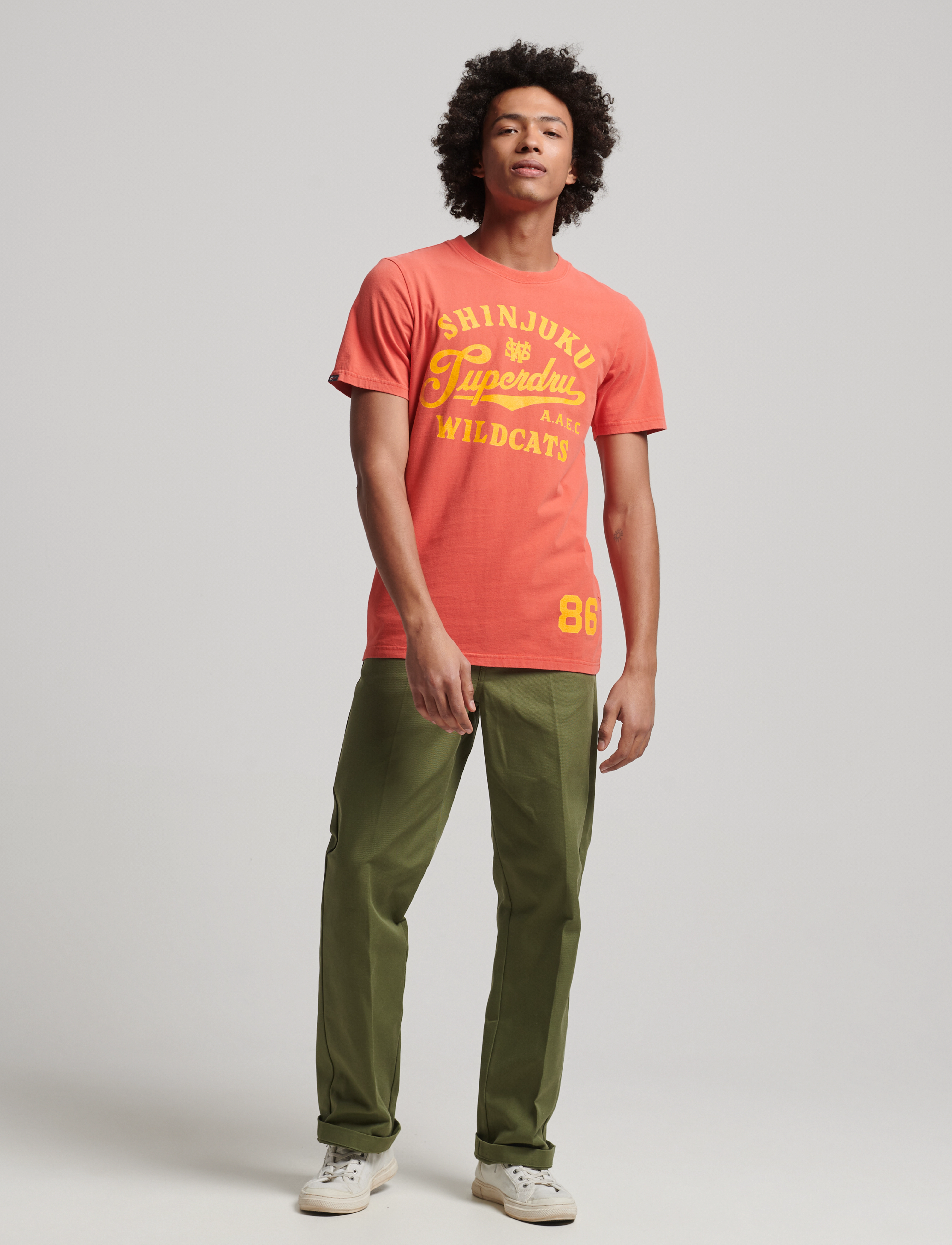 Superdry - VINTAGE HOME RUN TEE - americana red - 2