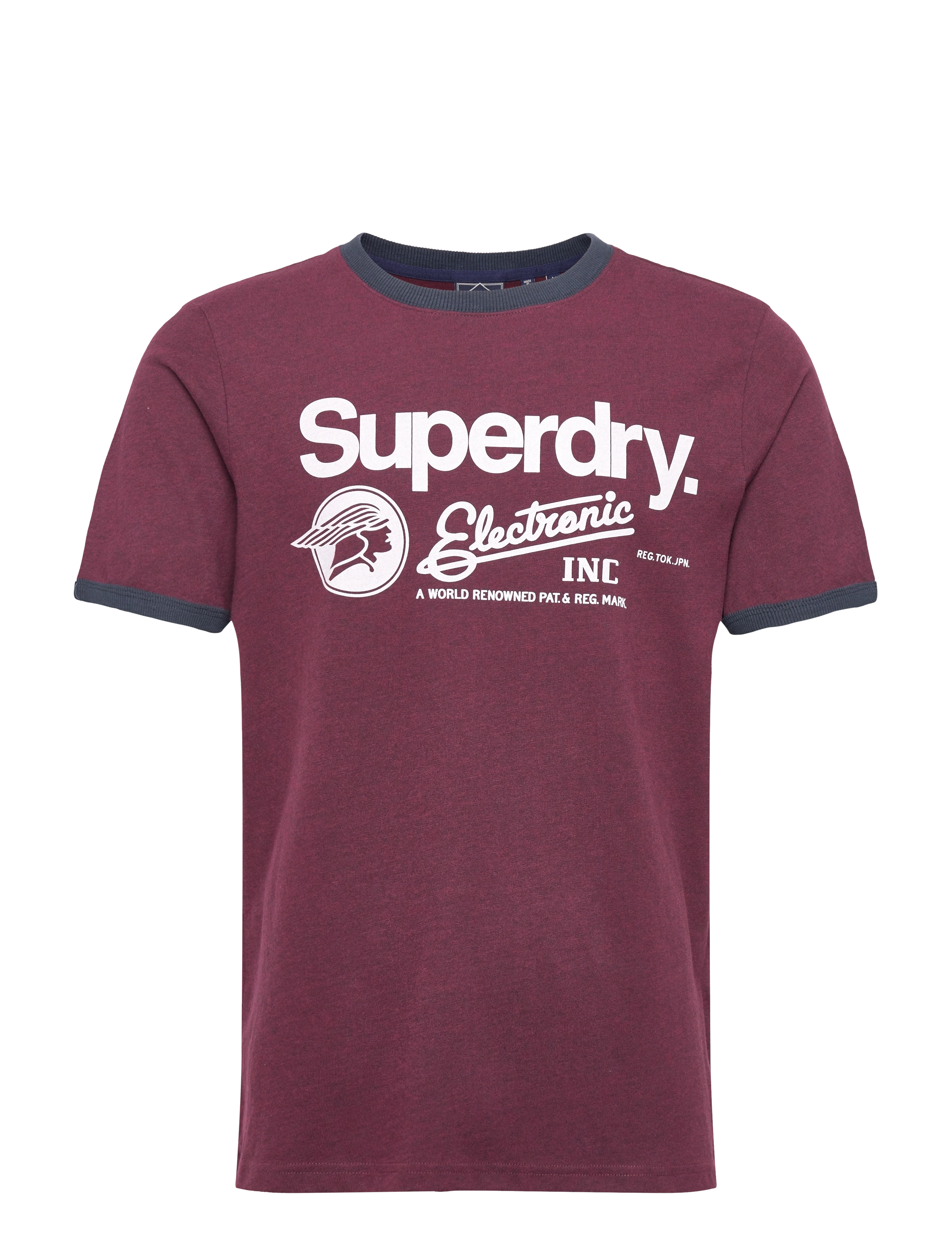 VINTAGE CL RINGER TEE - TRACK BURGUNDY MARL