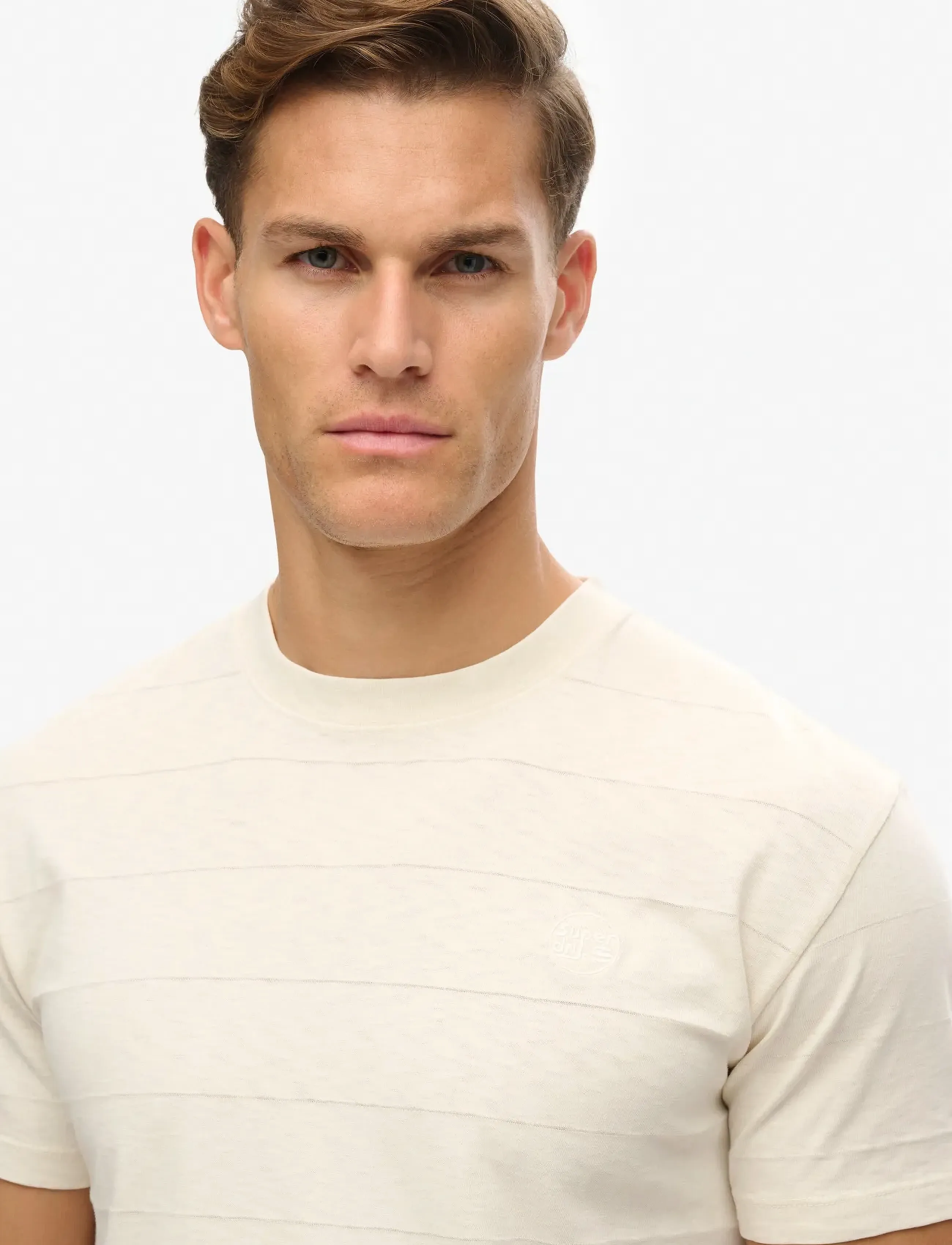 Superdry - VINTAGE TEXTURE TEE - white sand - 2