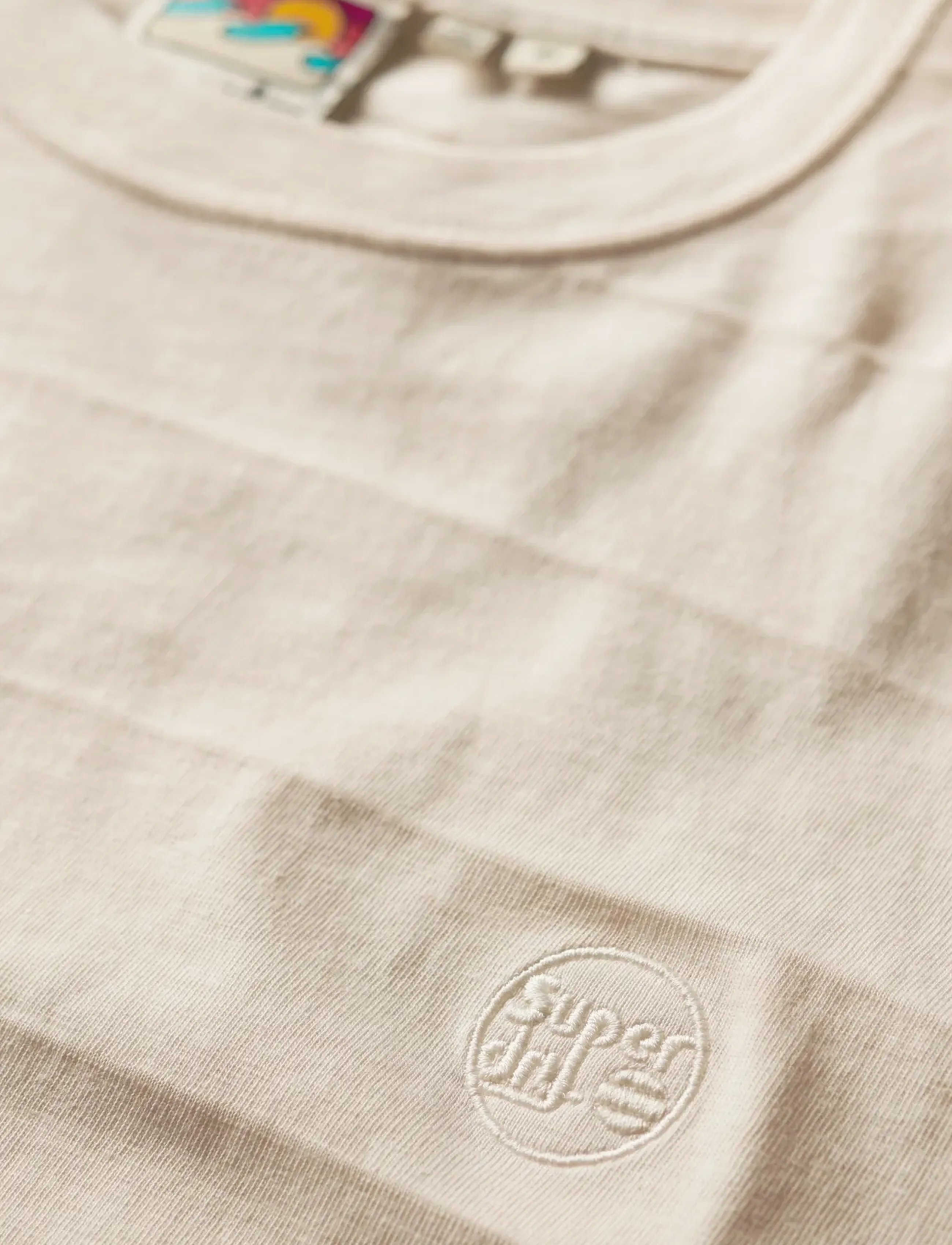 Superdry - VINTAGE TEXTURE TEE - white sand - 5