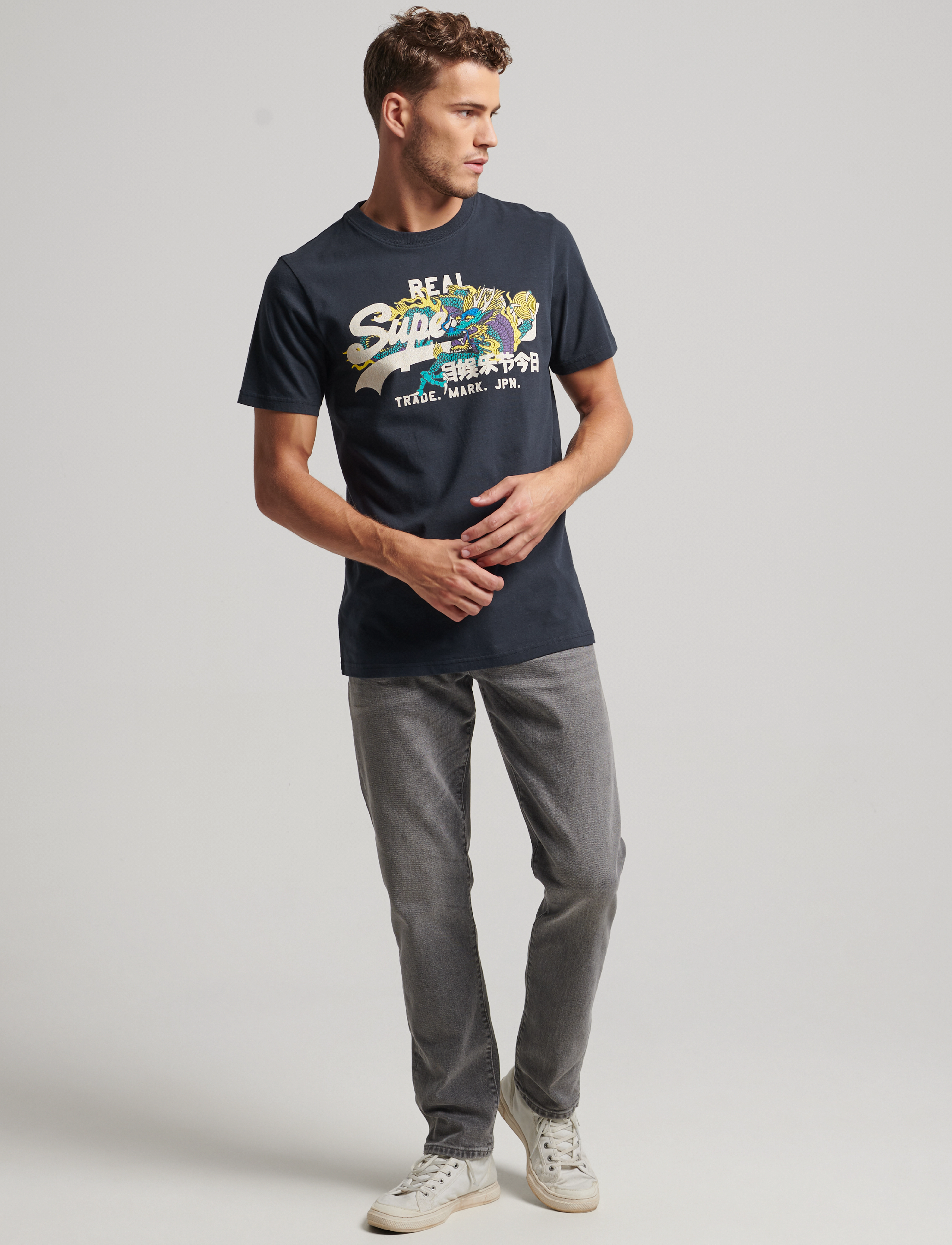 Superdry - VINTAGE VL NARRATIVE TEE - eclipse navy - 2