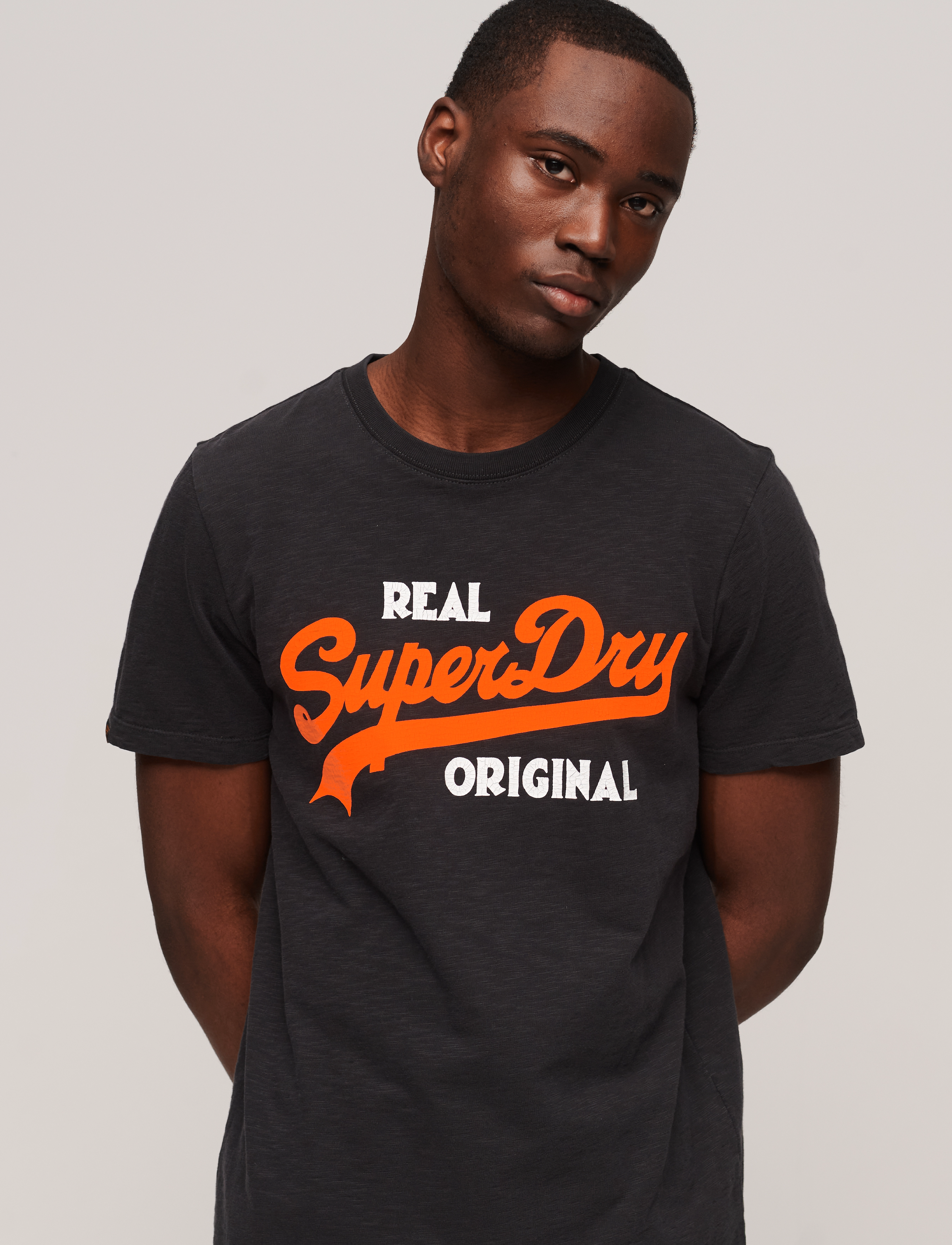 Superdry - VINTAGE VL REAL ORIG OD TEE - black slub - 2