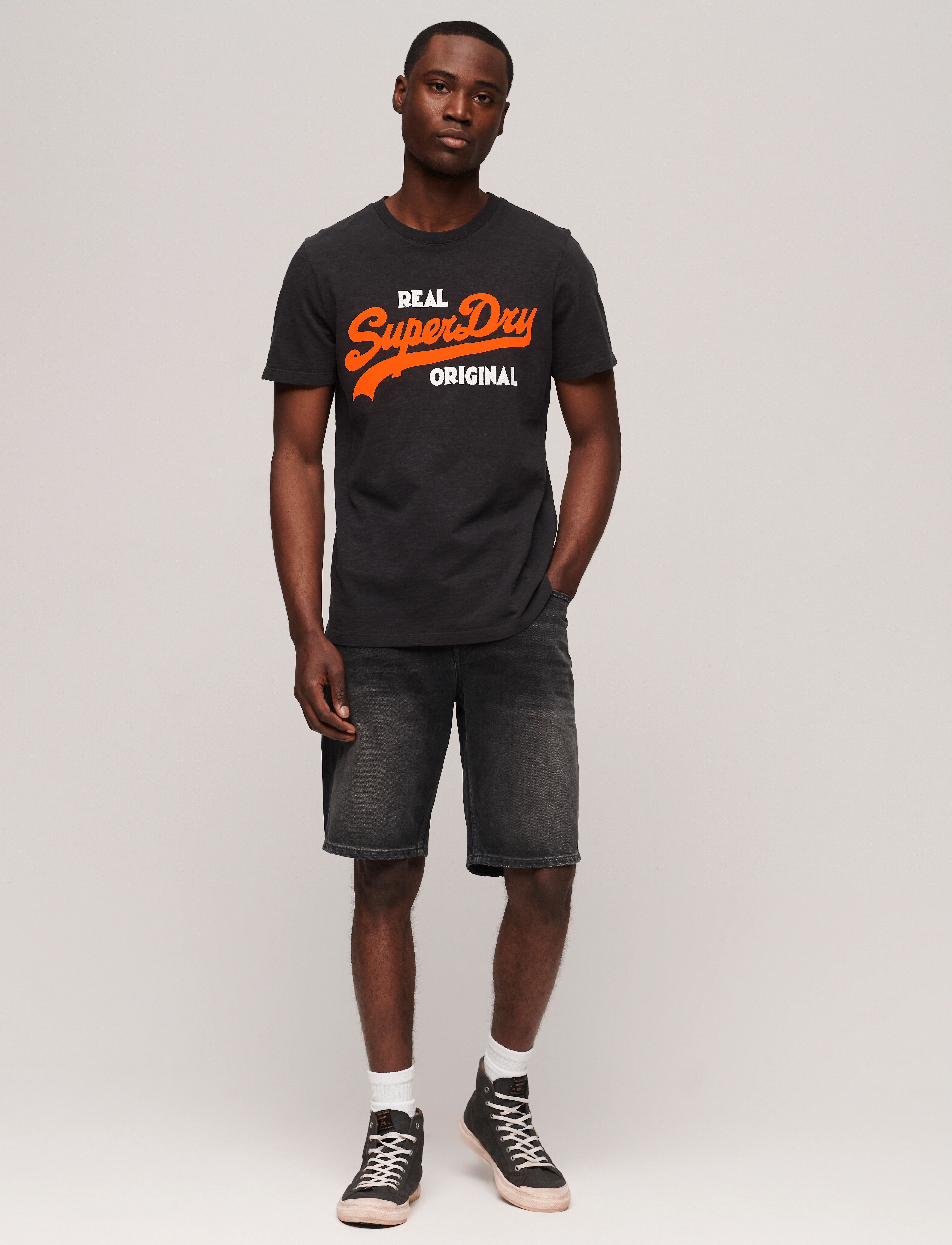 Superdry - VINTAGE VL REAL ORIG OD TEE - black slub - 3