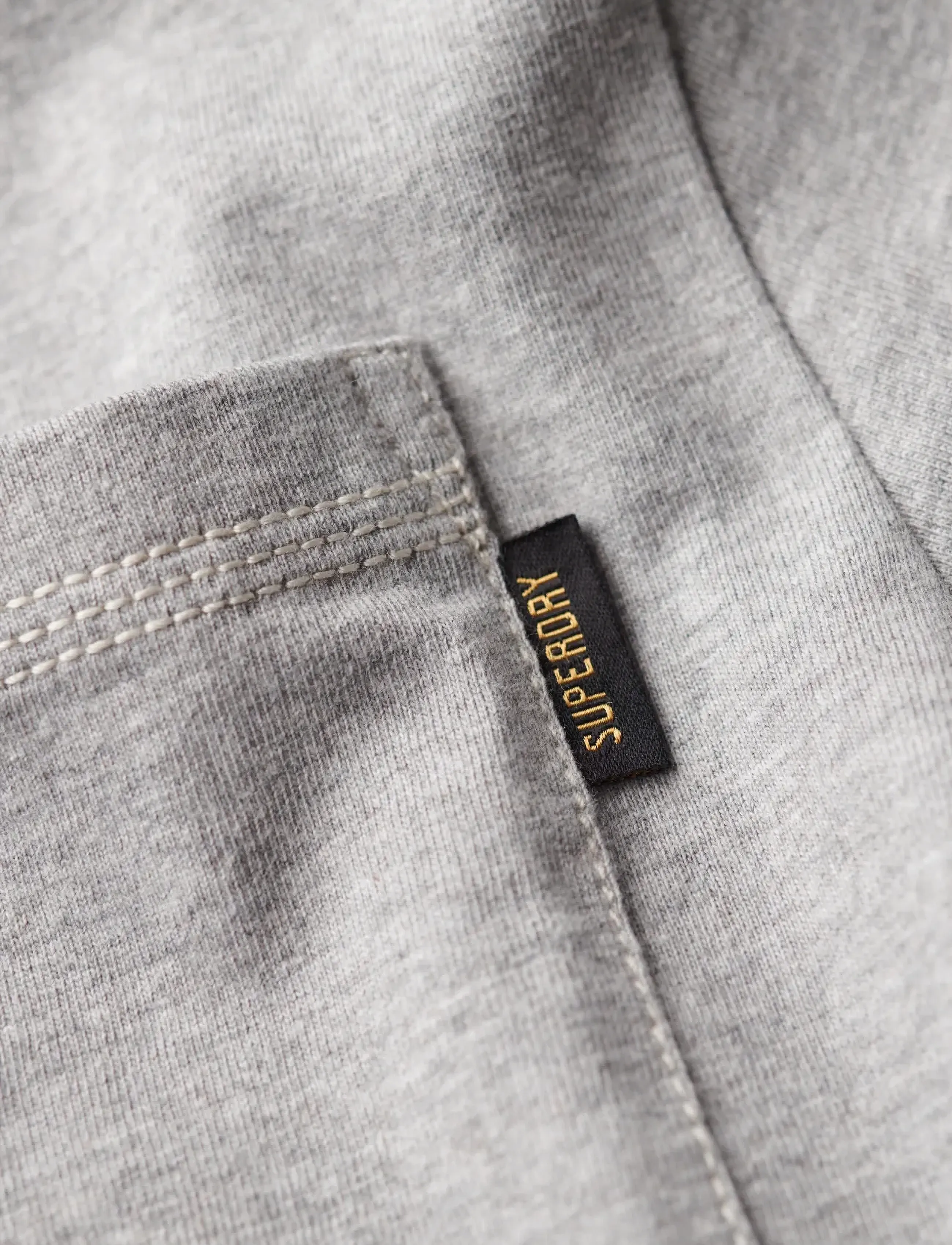 Superdry - CONTRAST STITCH POCKET TSHIRT - washed college grey marl - 5