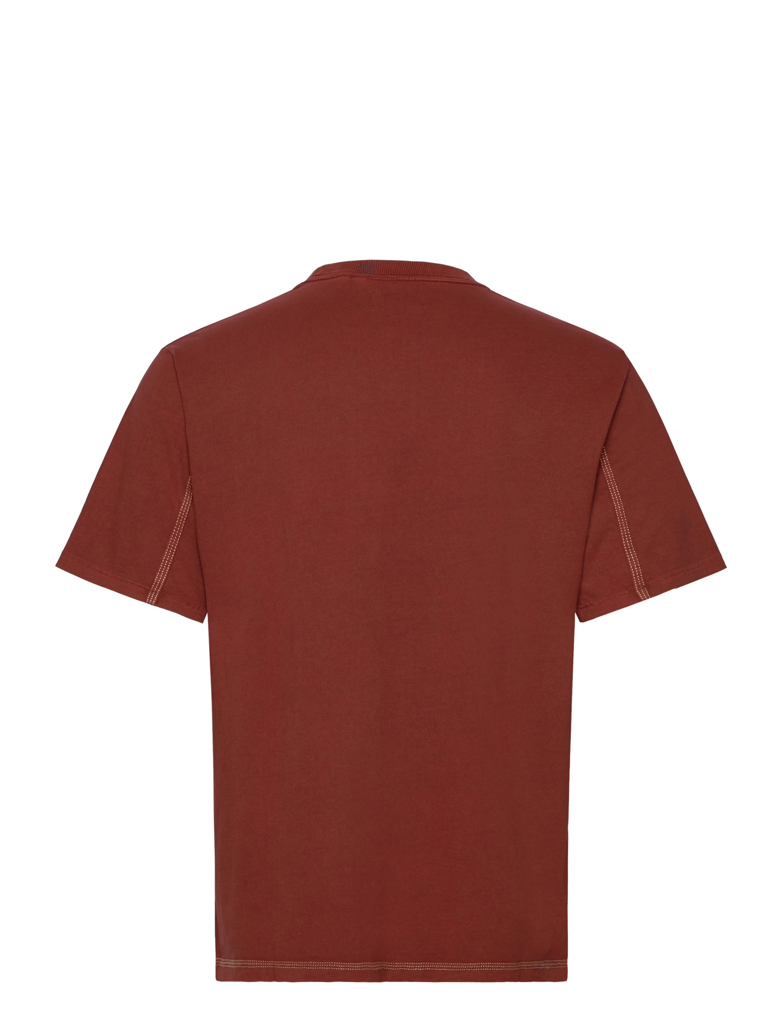 Superdry - CONTRAST STITCH POCKET TSHIRT - smoked cinnamon orange - 1