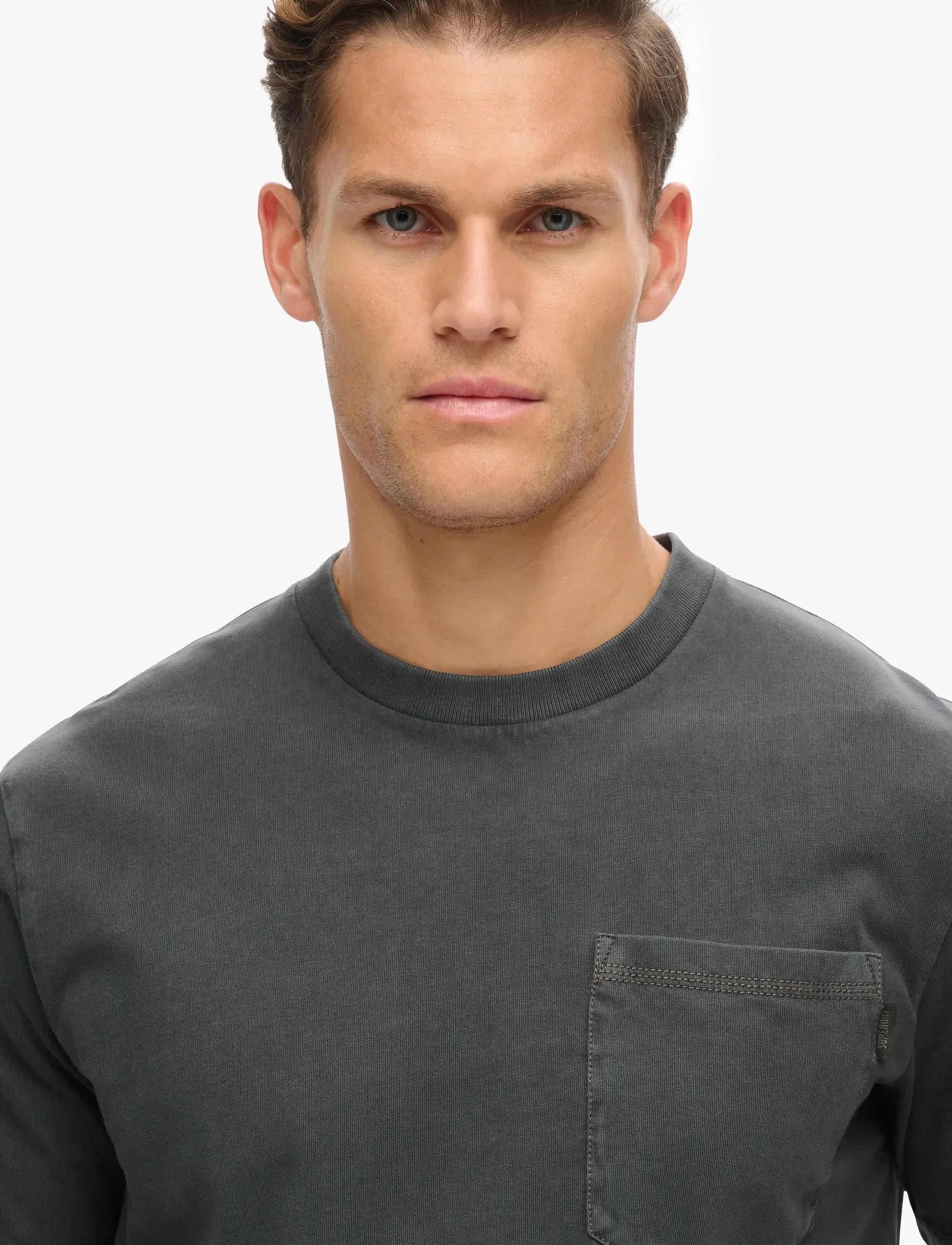 Superdry - CONTRAST STITCH POCKET TSHIRT - washed black - 4