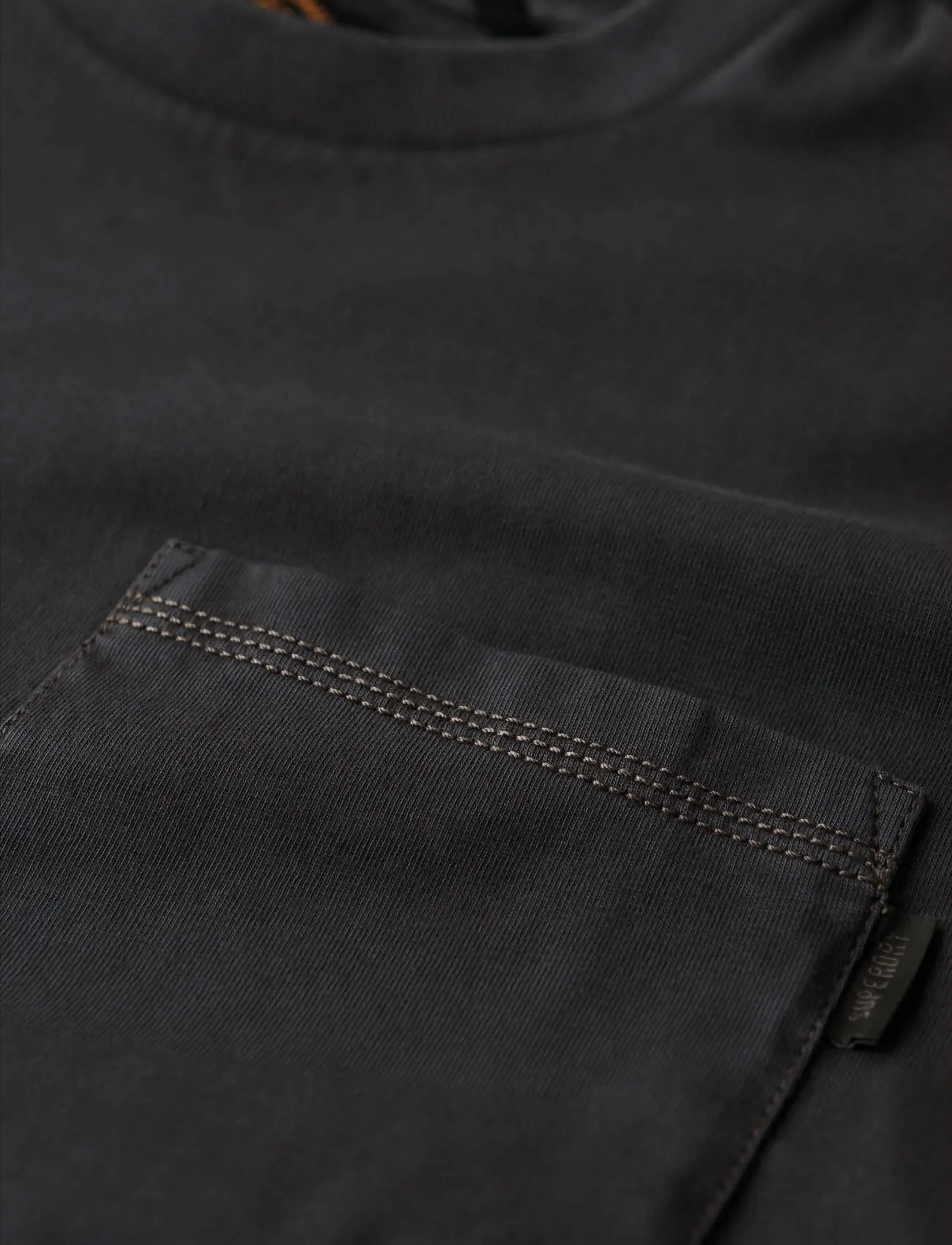 Superdry - CONTRAST STITCH POCKET TSHIRT - washed black - 5