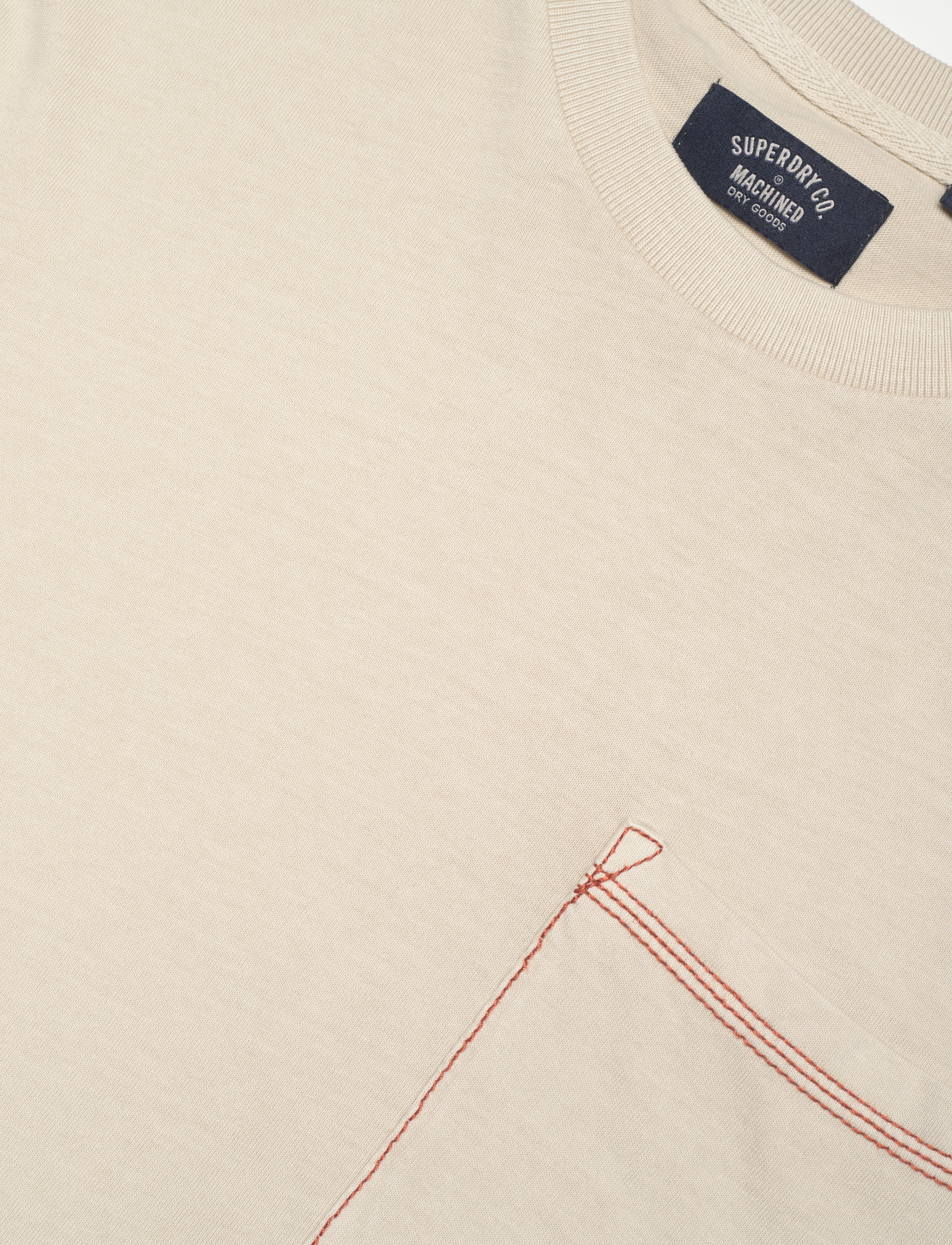 Superdry - CONTRAST STITCH POCKET TSHIRT - washed pelican beige - 5