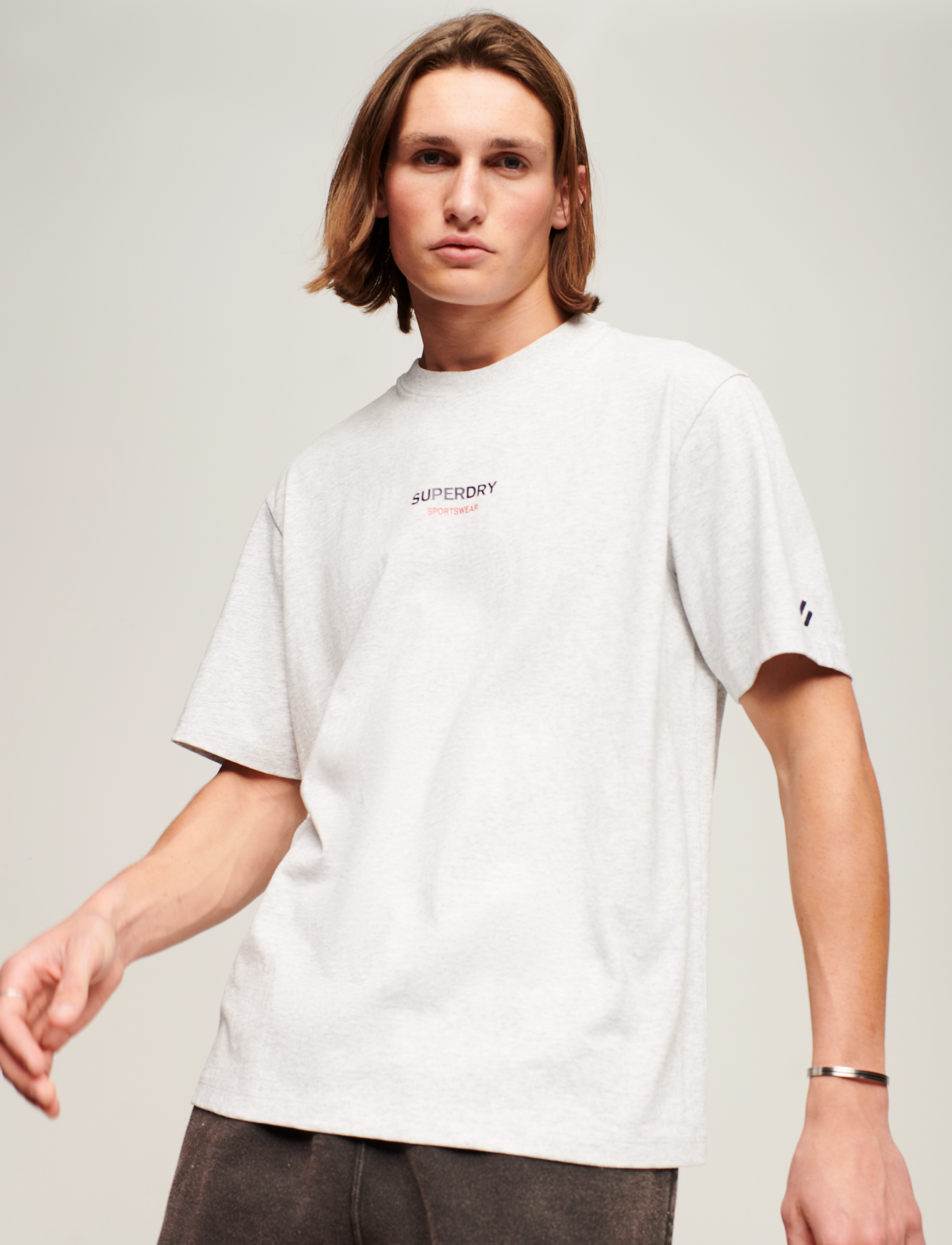 Superdry - SPORTSWEAR LOGO LOOSE TEE - cadet grey marl - 2