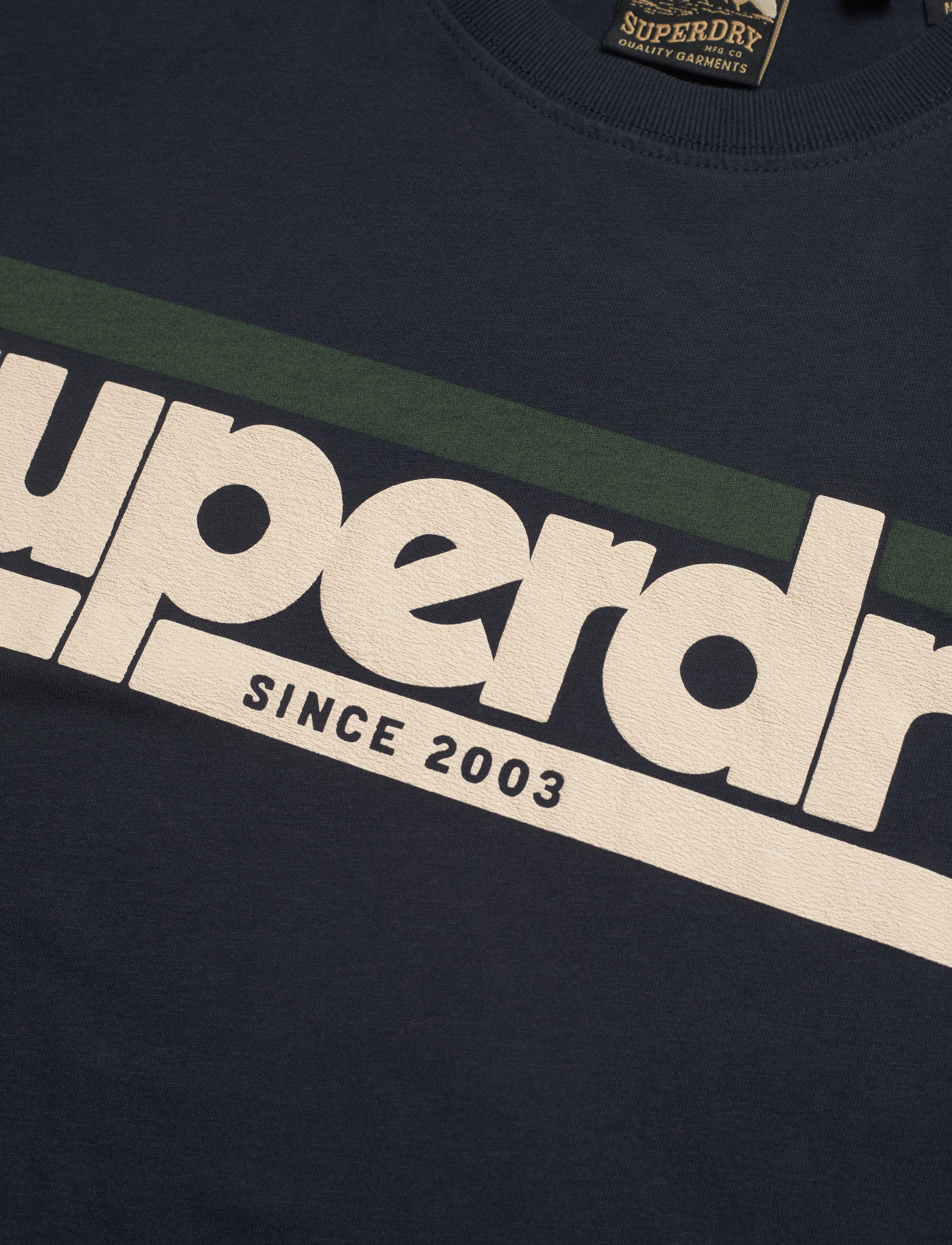Superdry - TERRAIN STRIPED LOGO T SHIRT - eclipse navy - 4