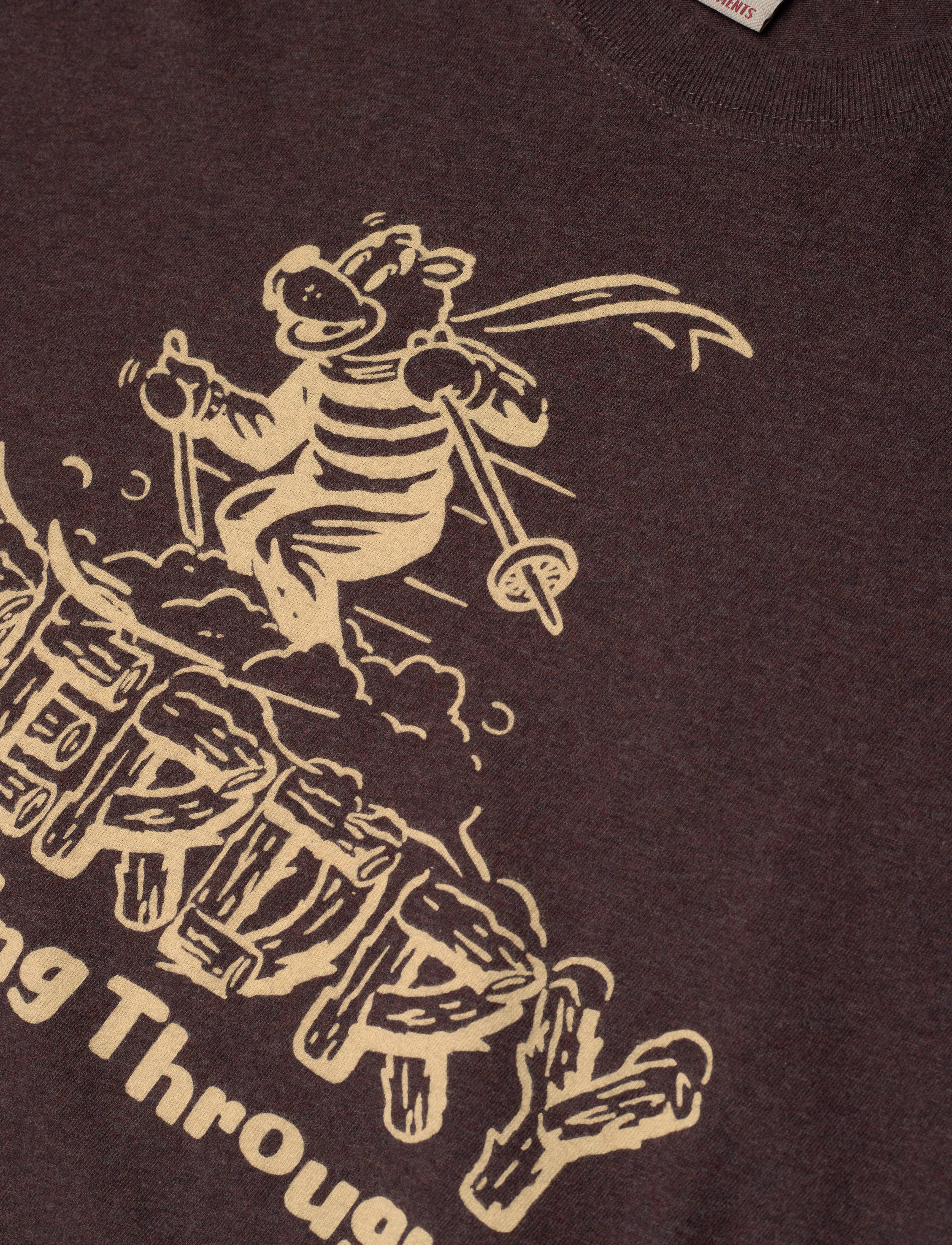 Superdry - TRAVEL POSTCARD GRAPHIC TEE - rich brown marl - 2