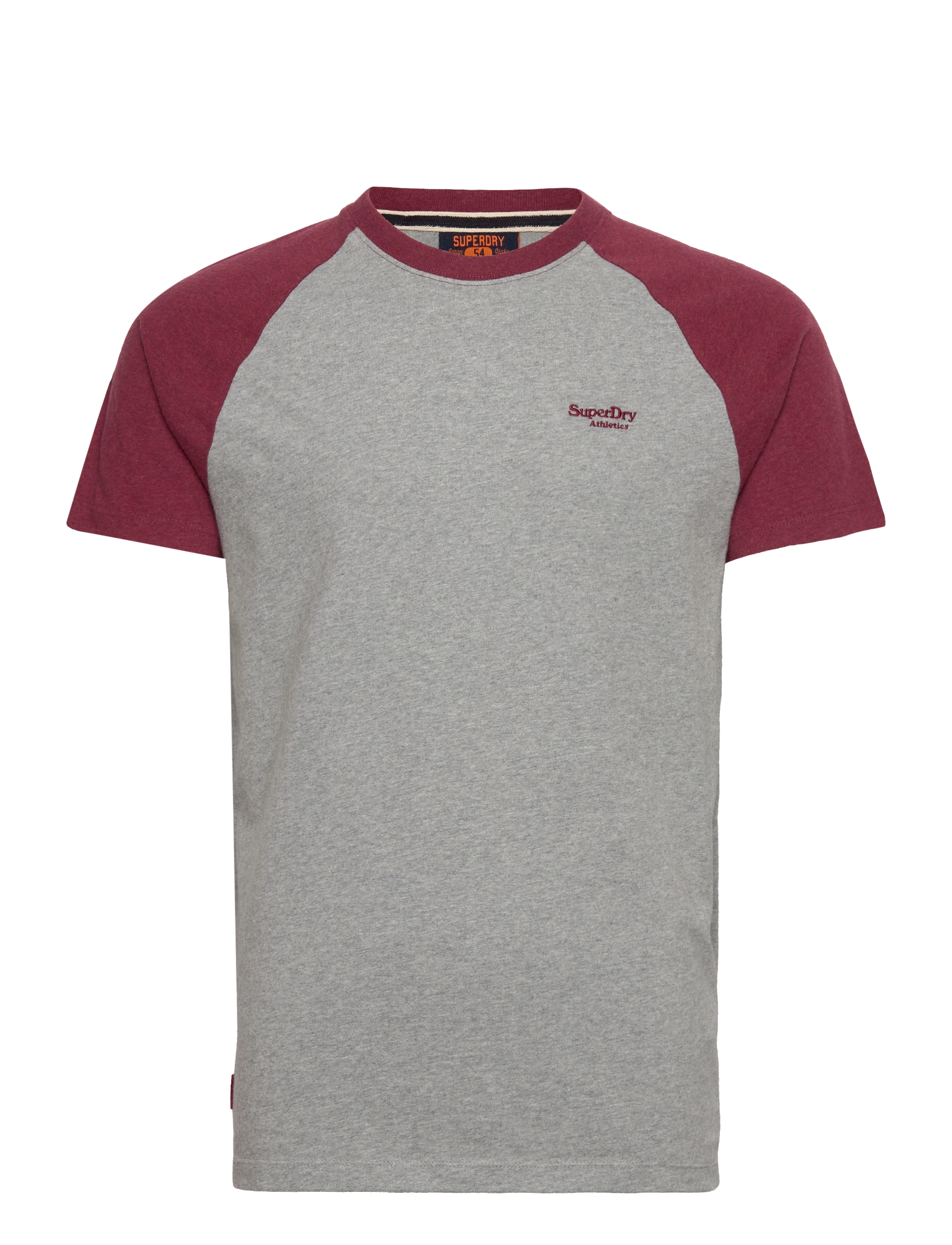 ESSENTIAL LOGO BASEBALL TSHIRT - GREY MARL/VINTAGE RED MARL