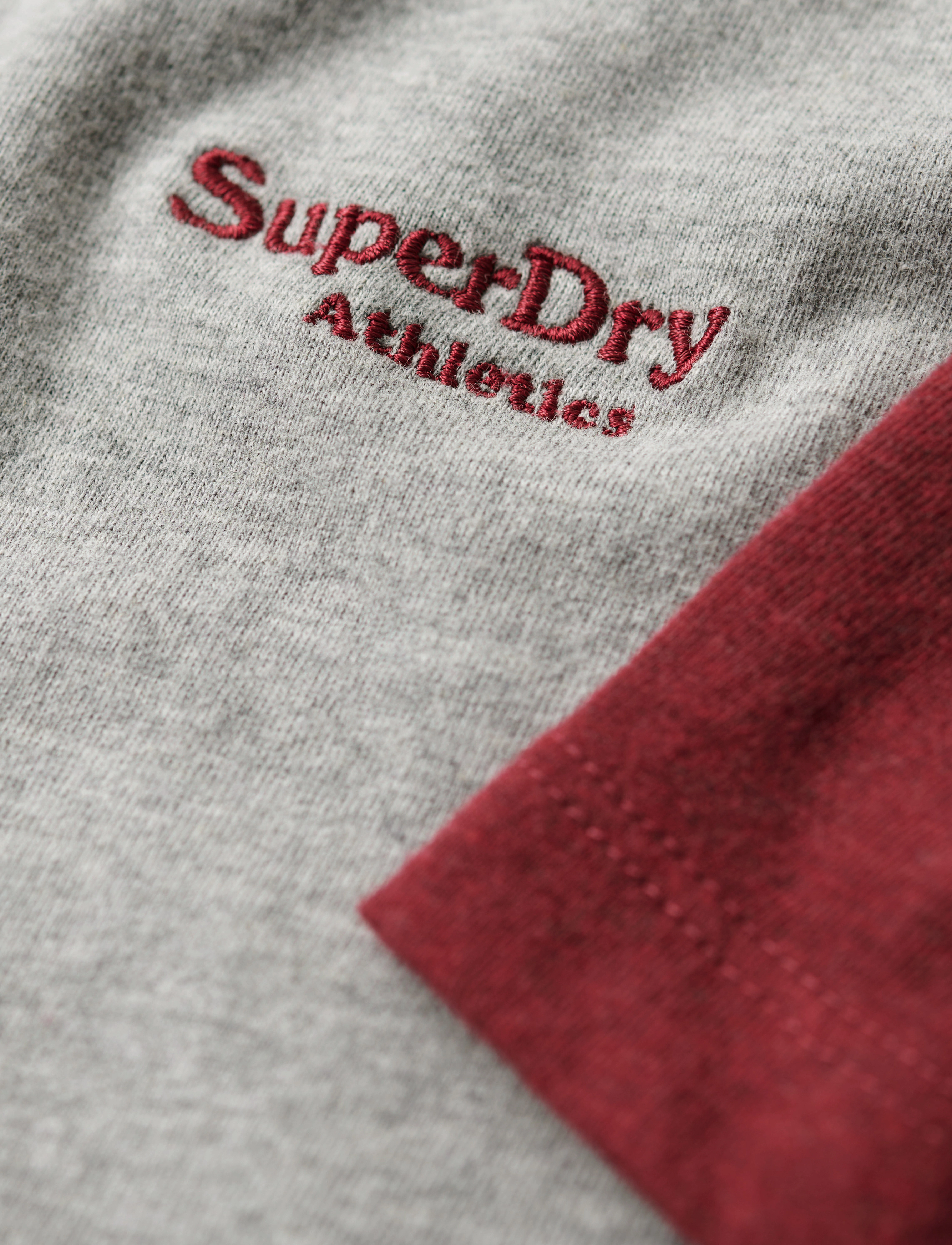 Superdry - ESSENTIAL LOGO BASEBALL TSHIRT - grey marl/vintage red marl - 5