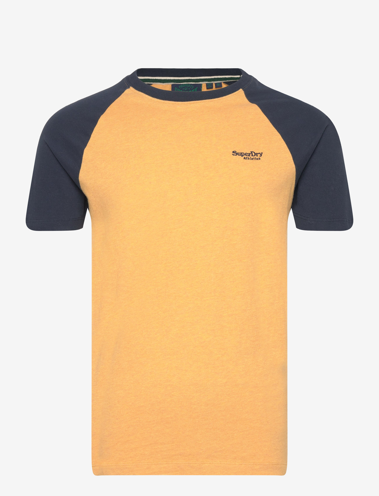 Superdry - ESSENTIAL LOGO BASEBALL TSHIRT - ochre yellow marl/eclipse navy - 0