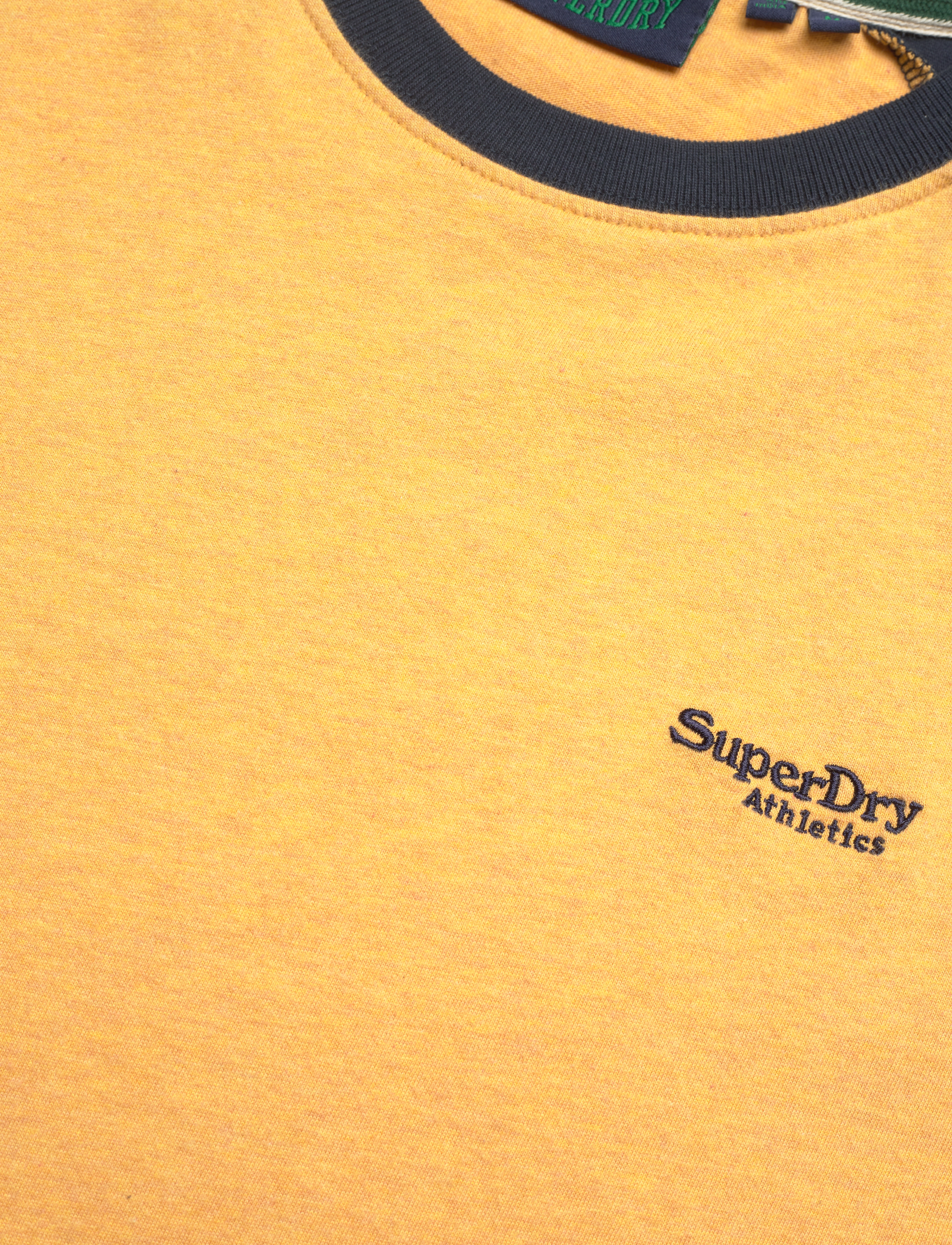 Superdry - ESSENTIAL LOGO BASEBALL TSHIRT - ochre yellow marl/eclipse navy - 4