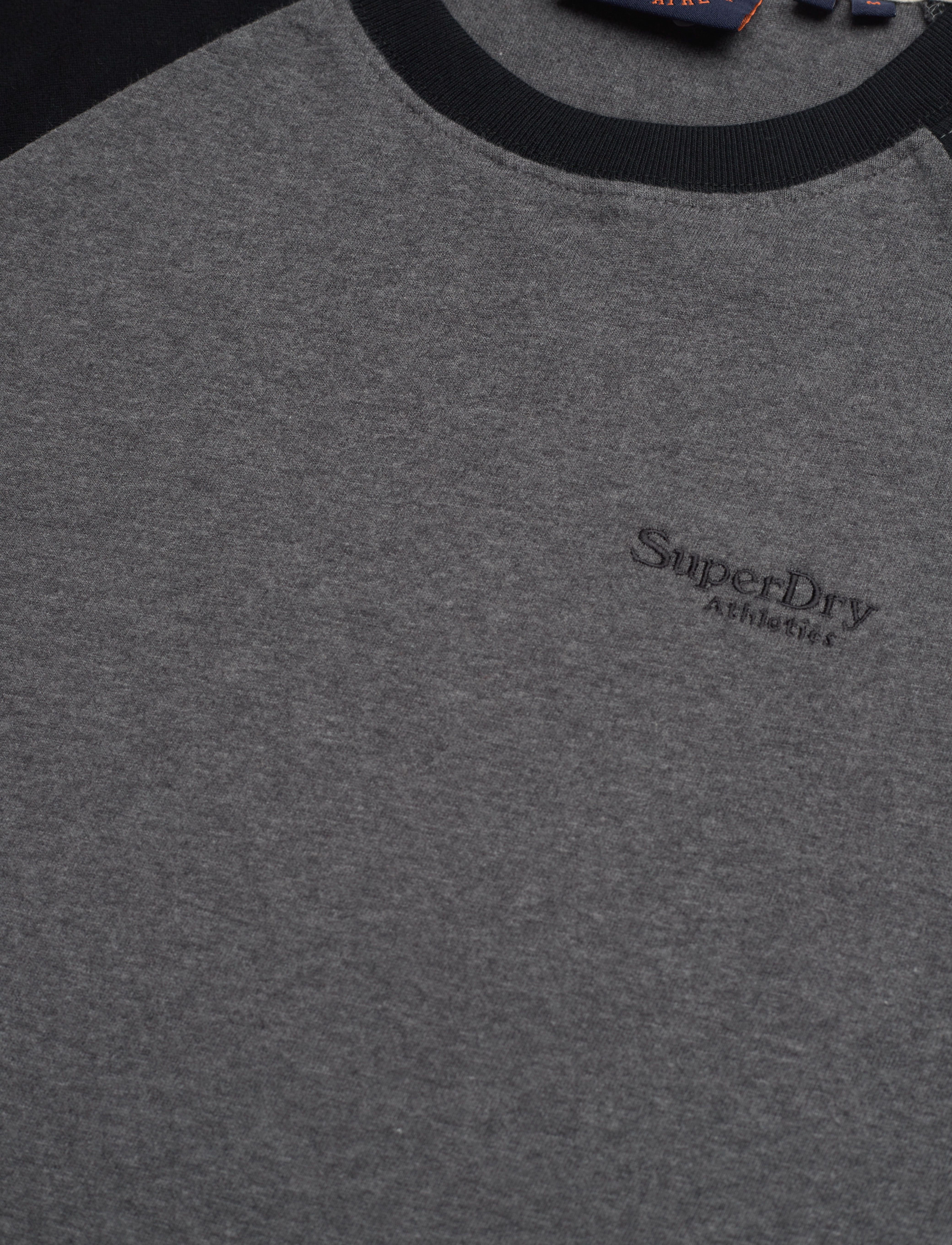 Superdry - ESSENTIAL LOGO BASEBALL TSHIRT - rich charcoal marl/black - 4