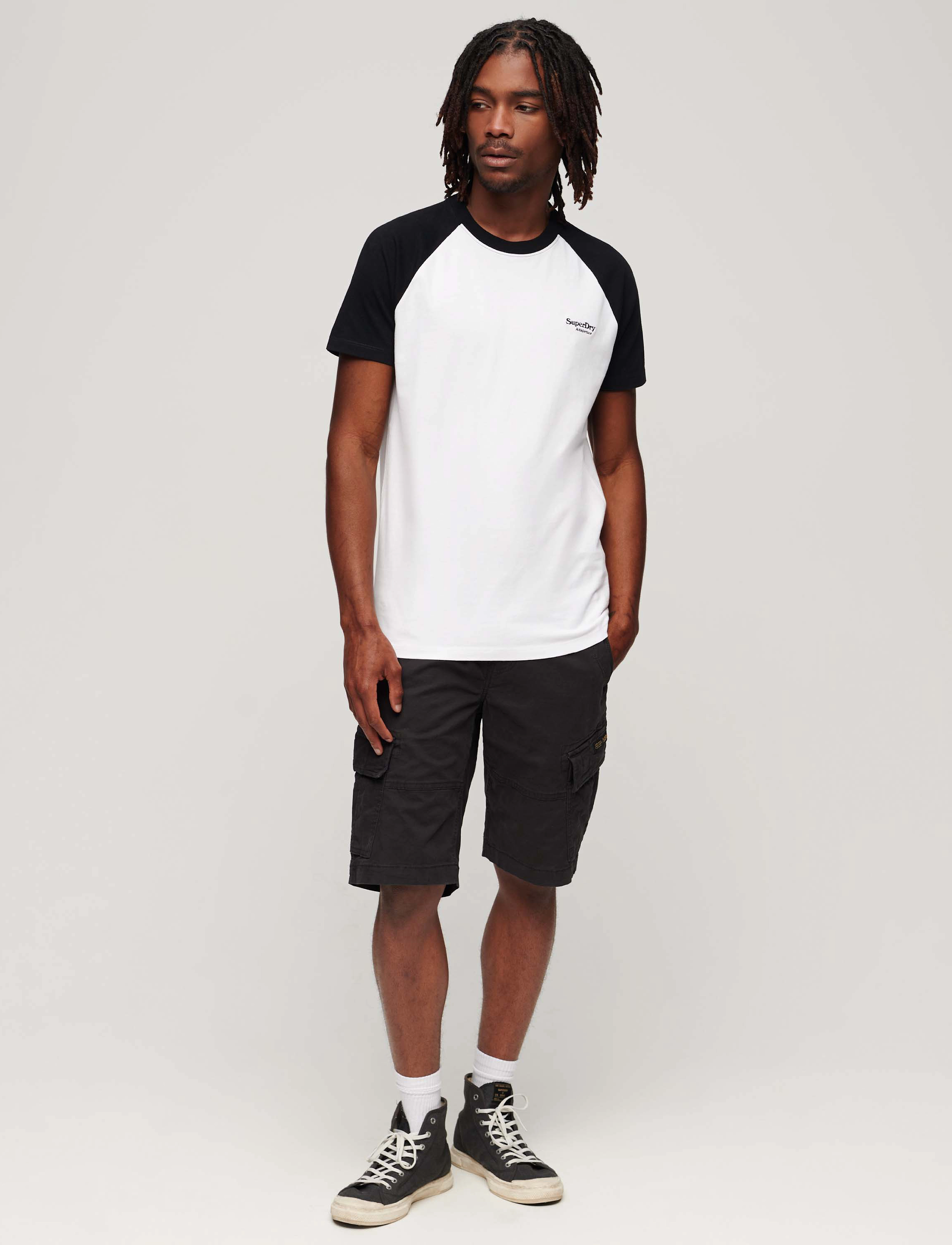 Superdry - ESSENTIAL LOGO BASEBALL TSHIRT - optic/black - 3