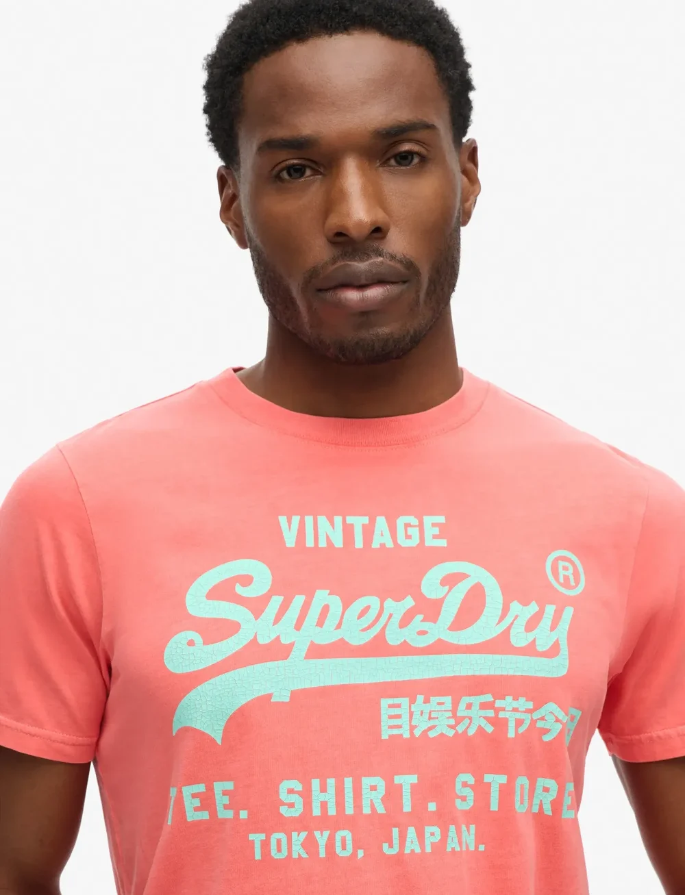 Superdry - NEON VL T SHIRT - kortärmade t-shirts - deep sea coral - 3