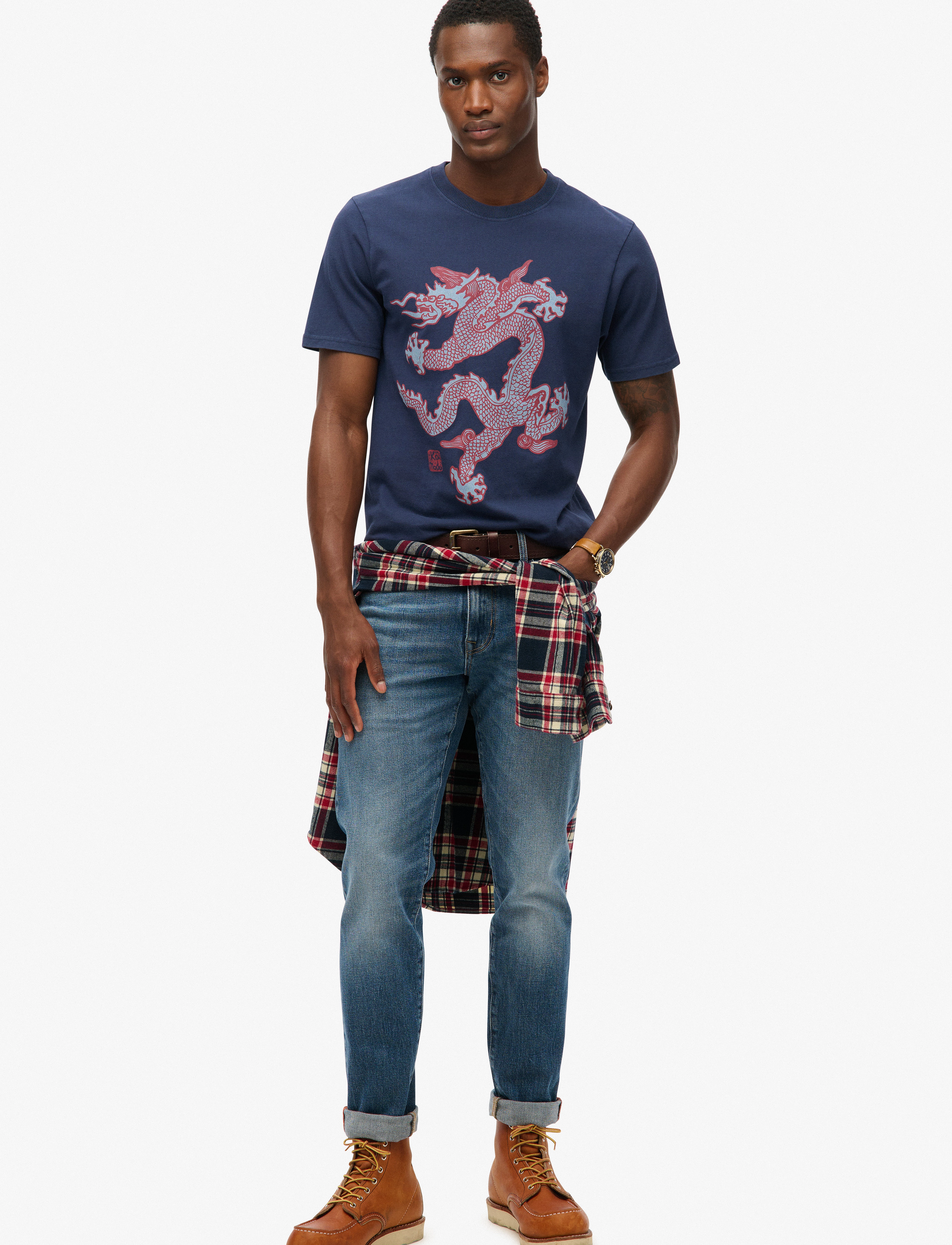 Superdry - VINTAGE ETD TEE - richest navy - 4