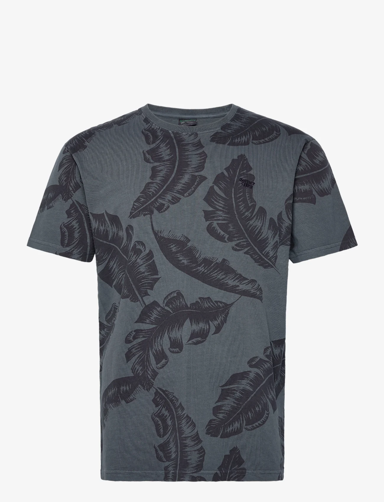 Superdry - VINTAGE OVERDYE PRINTED TEE - kortärmade t-shirts - eclipse navy - 0