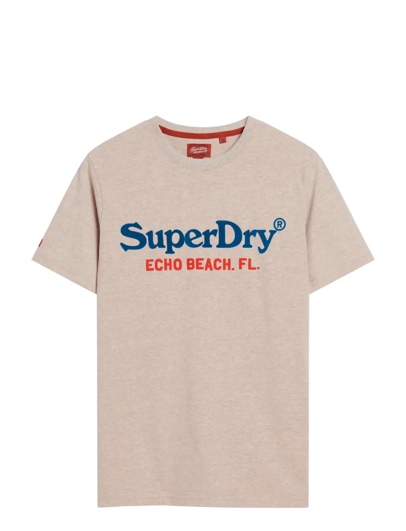 Superdry VENUE DUO LOGO T SHIRT - Linnen - LAVIN BEIGE MARL / beige