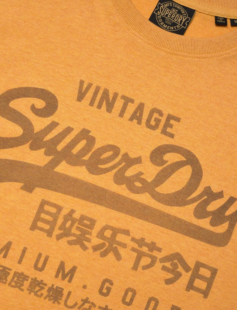 Superdry - CLASSIC VL HERITAGE T SHIRT - lühikeste varrukatega t-särgid - amber yellow marl - 5