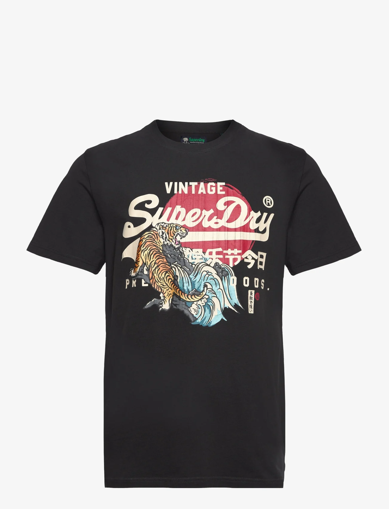 Superdry - TOKYO VL GRAPHIC T SHIRT - short-sleeved t-shirts - bison black - 0