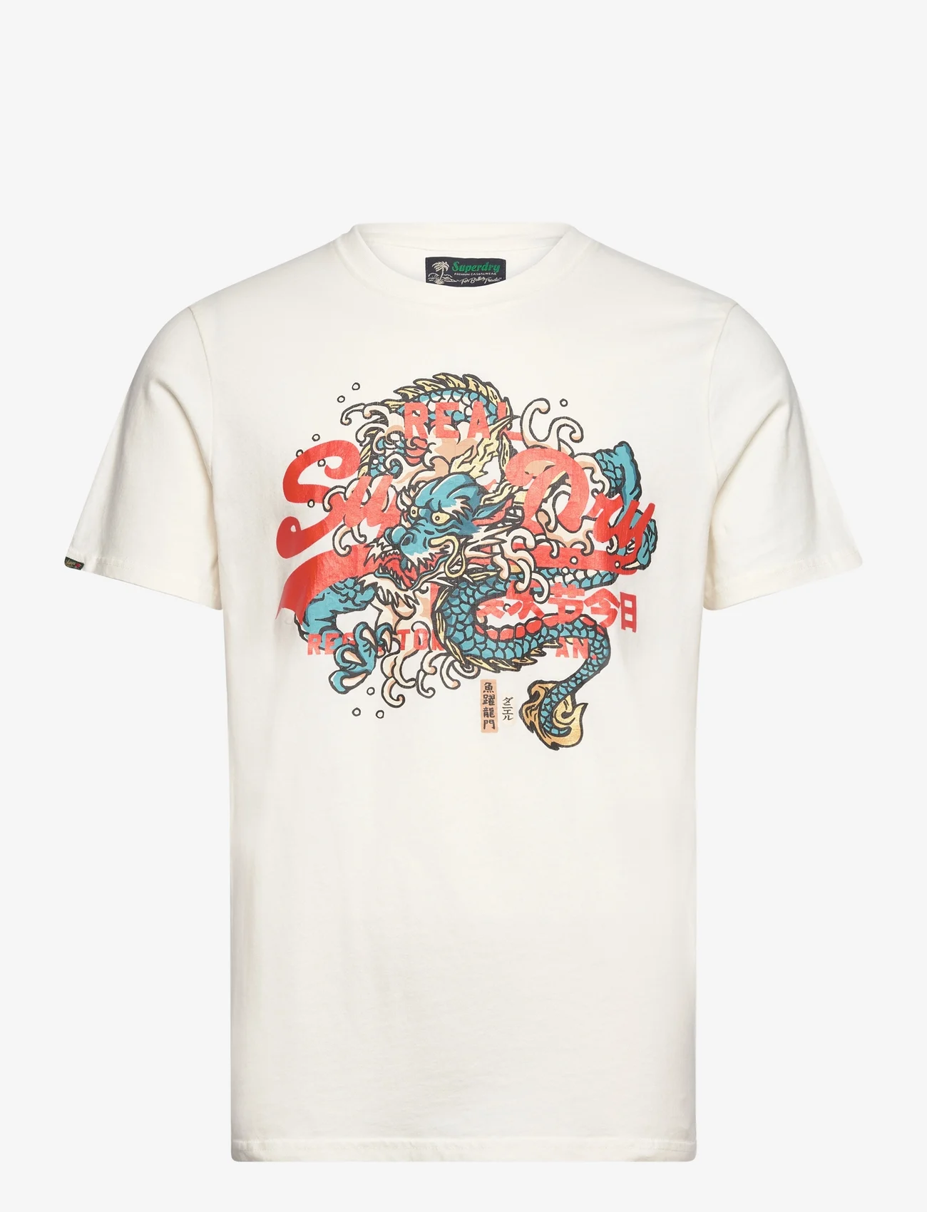 Superdry - TOKYO VL GRAPHIC T SHIRT - kortärmade t-shirts - off white - 0