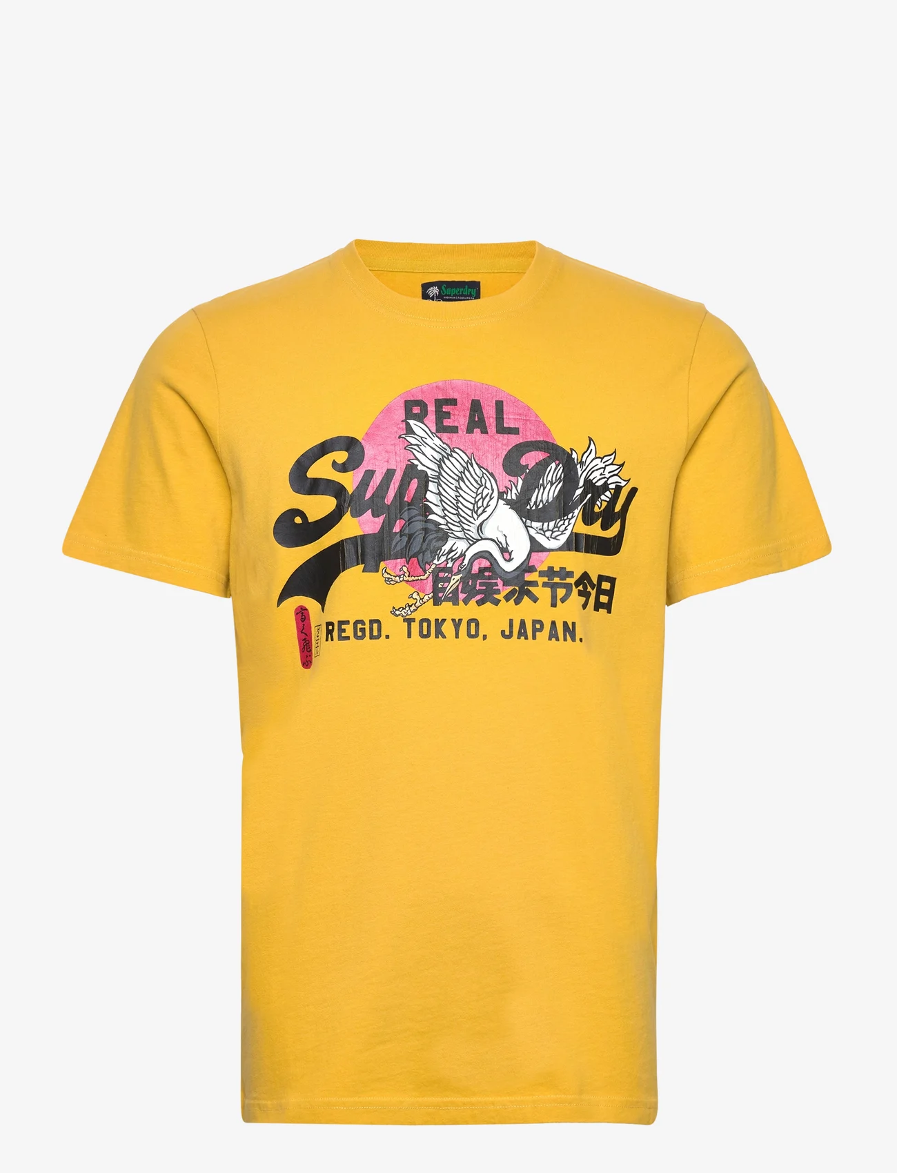 Superdry - TOKYO VL GRAPHIC T SHIRT - kortärmade t-shirts - oil yellow - 0