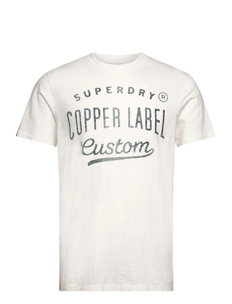Superdry - COPPER LABEL WORKWEAR TEE - kurzärmelig - cream slub - 1