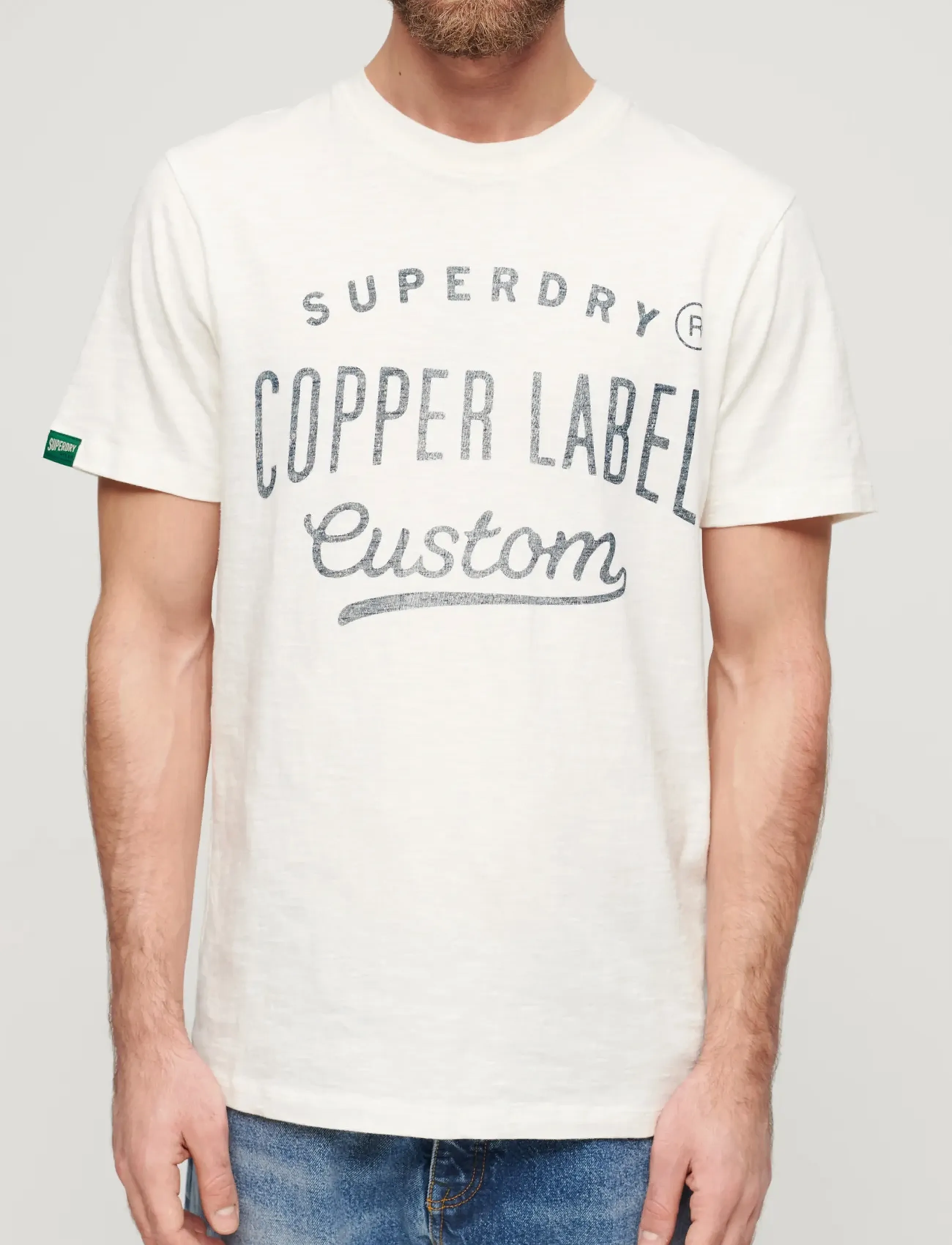 Superdry - COPPER LABEL WORKWEAR TEE - die niedrigsten preise - cream slub - 5