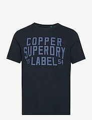 Superdry - COPPER LABEL WORKWEAR TEE - kortärmade t-shirts - eclipse navy slub - 0