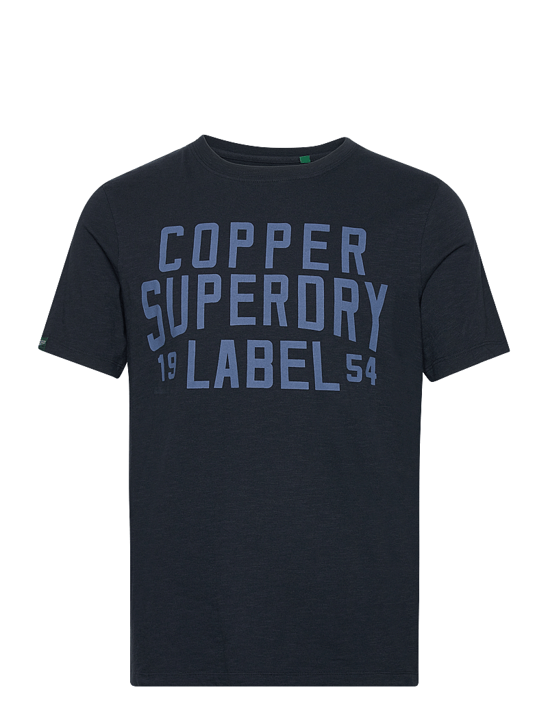 Superdry - COPPER LABEL WORKWEAR TEE - kurzärmelig - eclipse navy slub - 1