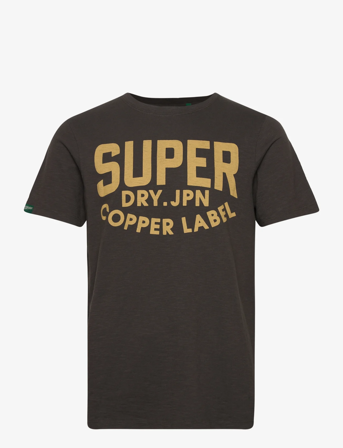 Superdry - COPPER LABEL WORKWEAR TEE - kortärmade t-shirts - vintage black slub - 0