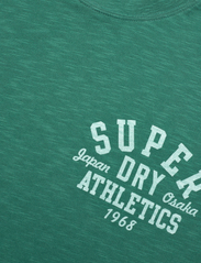 Superdry - ATHLETIC COLLEGE GRAPHIC TEE - basic t-shirts - dark forest green slub - 2