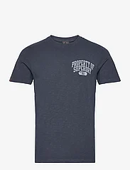Superdry - ATHLETIC COLLEGE GRAPHIC TEE - kortærmede t-shirts - eclipse navy slub - 0