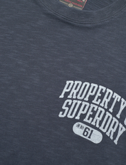 Superdry - ATHLETIC COLLEGE GRAPHIC TEE - kortærmede t-shirts - eclipse navy slub - 2